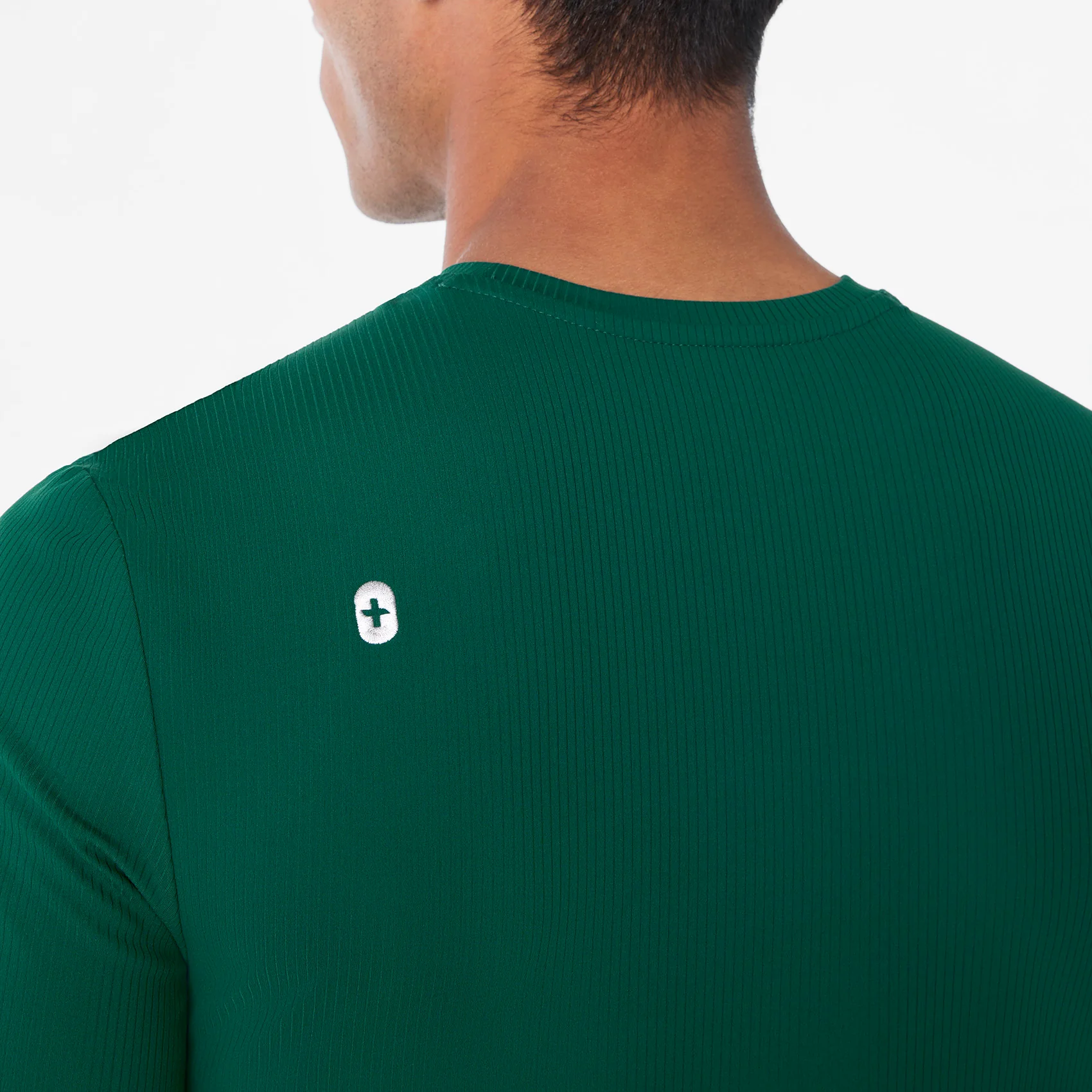 men's Forest Green Ribbed - Longsleeve Underscrub