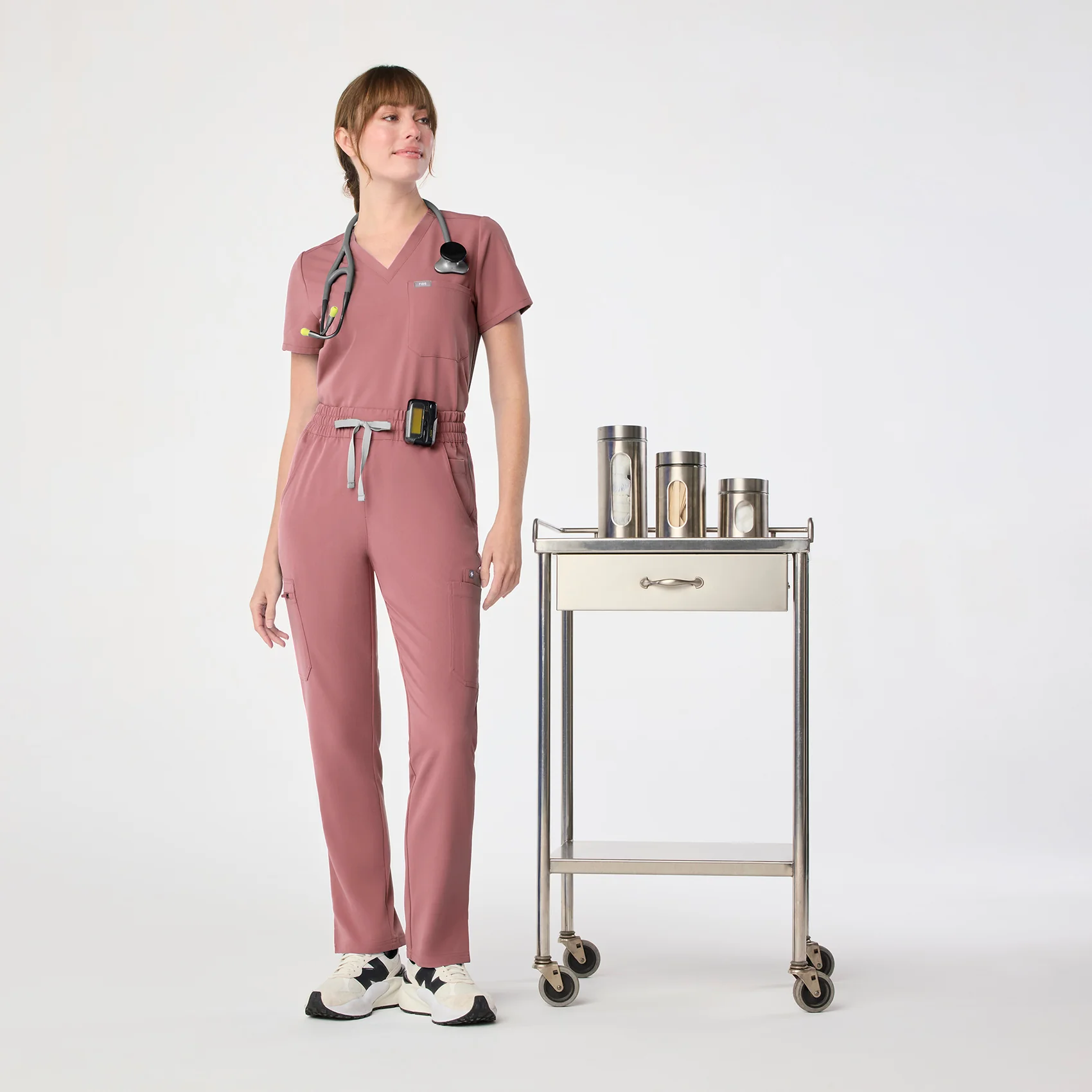 women's Mauve High Waisted Dowa - Tall Scrub Pant (3XL-6XL)