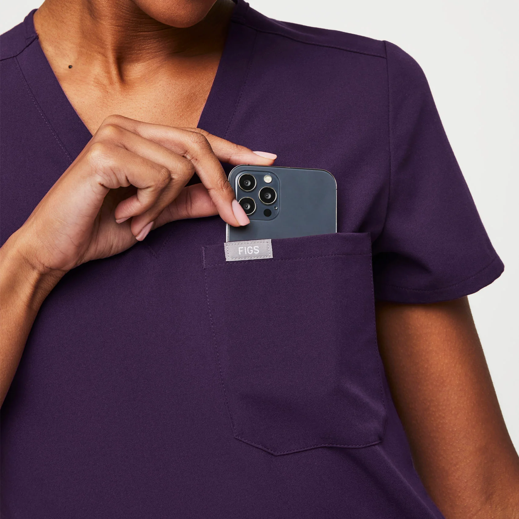 women's Purple Jam Catarina™ - One-Pocket Scrub Top