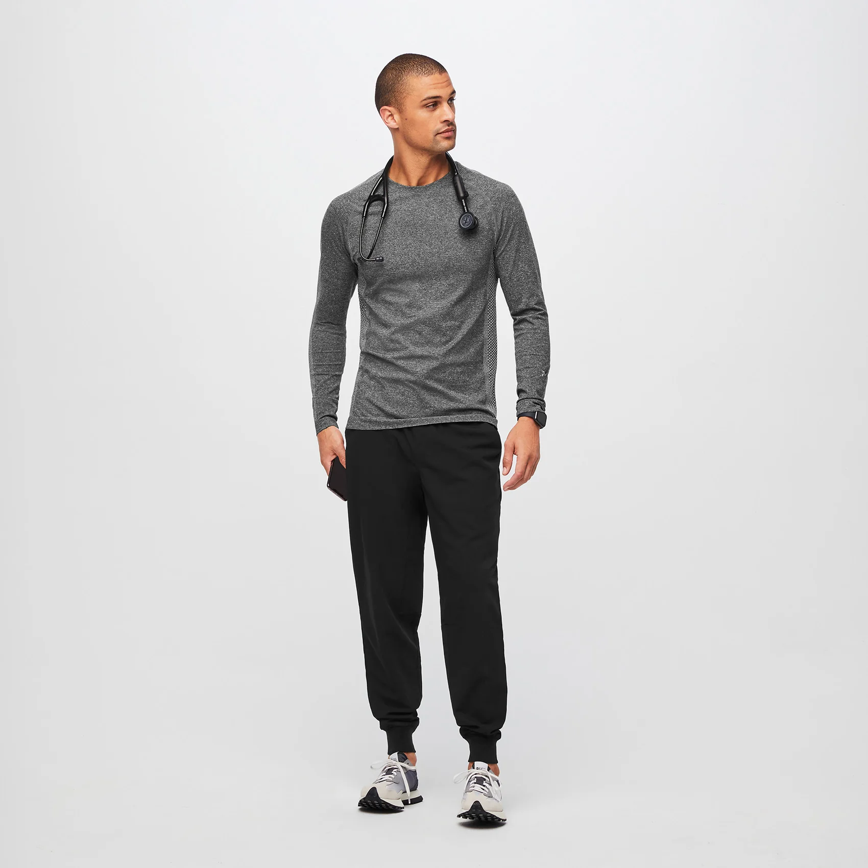 men's Graphite Makato Seamless - Longsleeve Underscrub