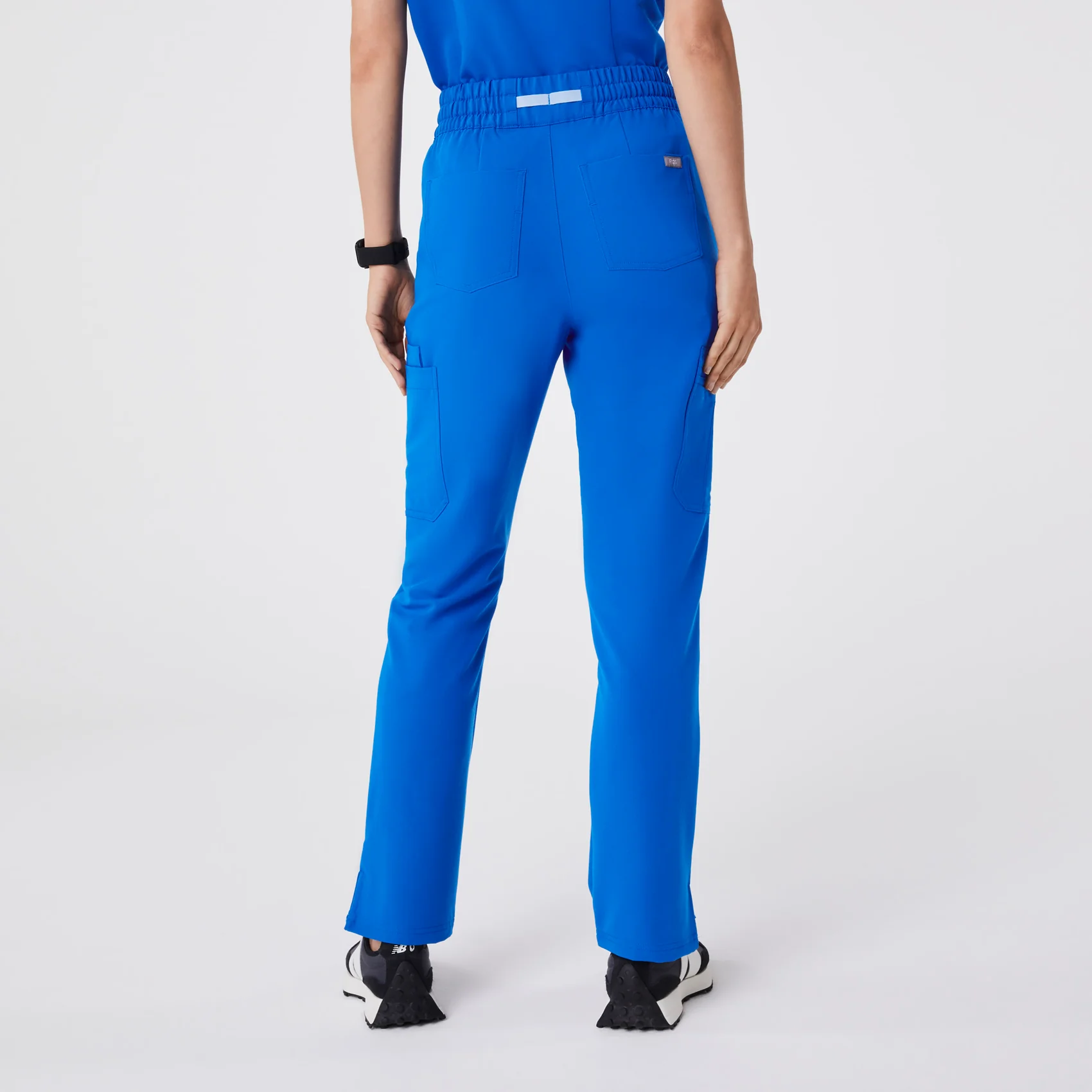 women's Royal Blue High Waisted Dowa - Petite Scrub Pant (3XL-6XL)
