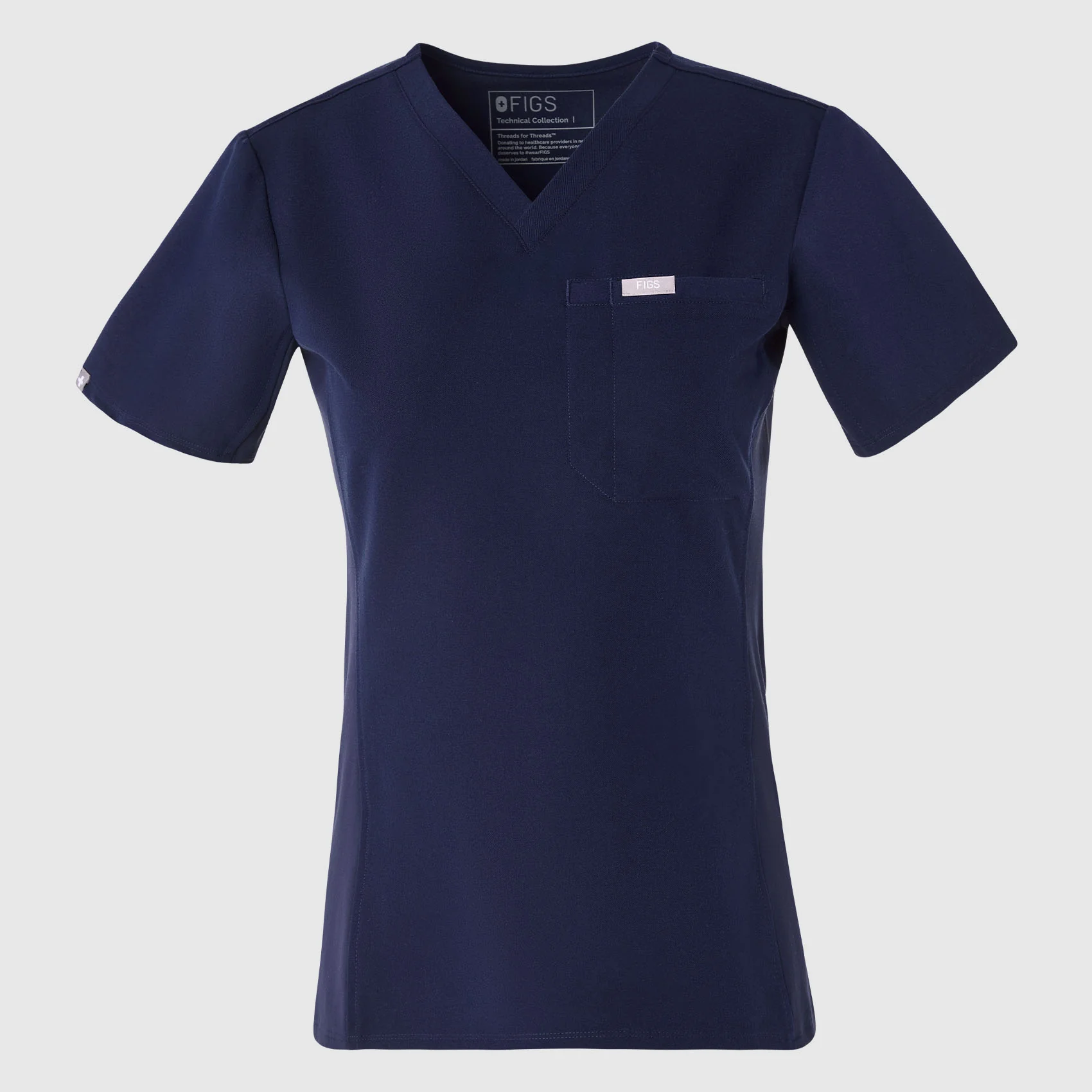 women's Black Everly Slim V-Neck - Scrub Top