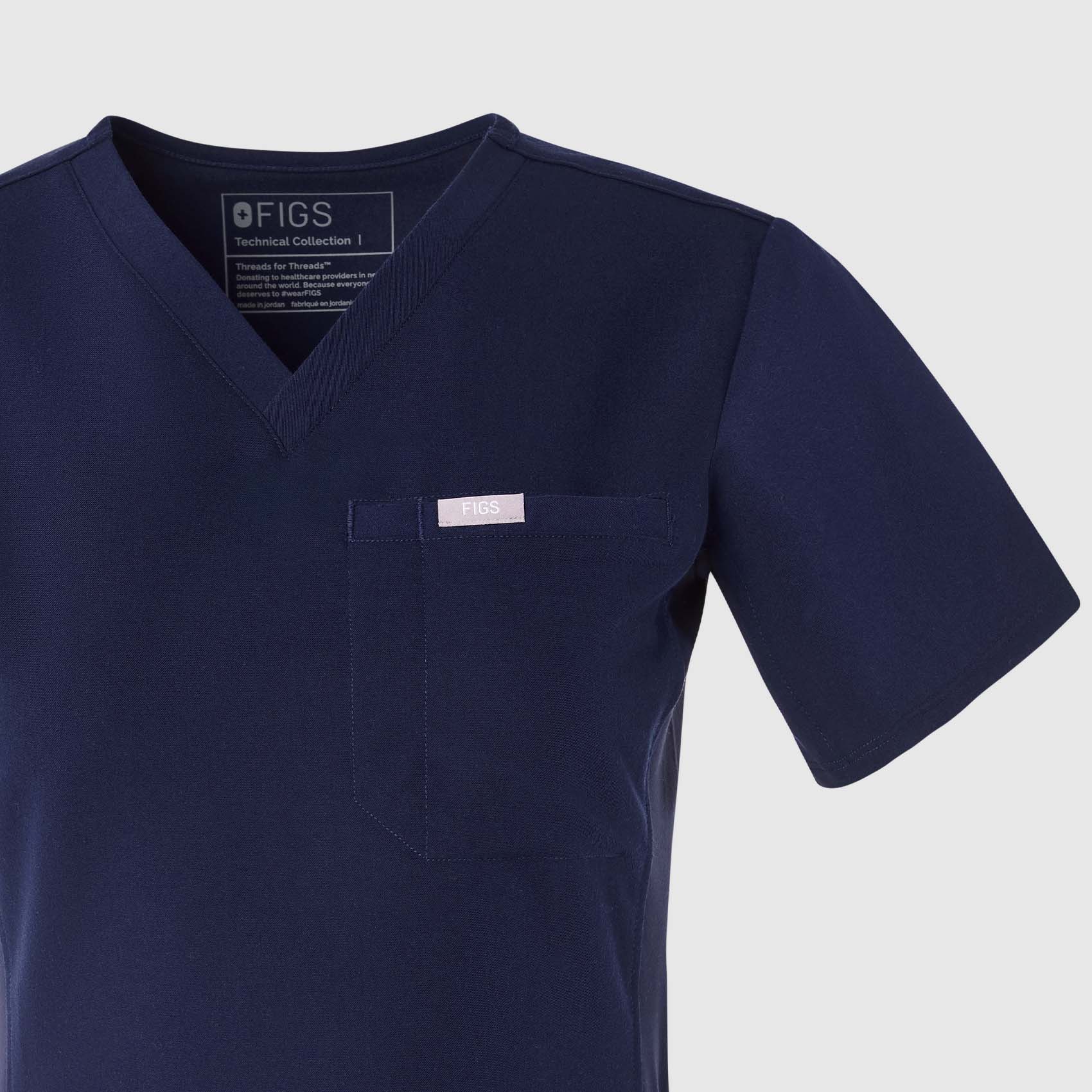 women's Black Everly Slim V-Neck - Scrub Top