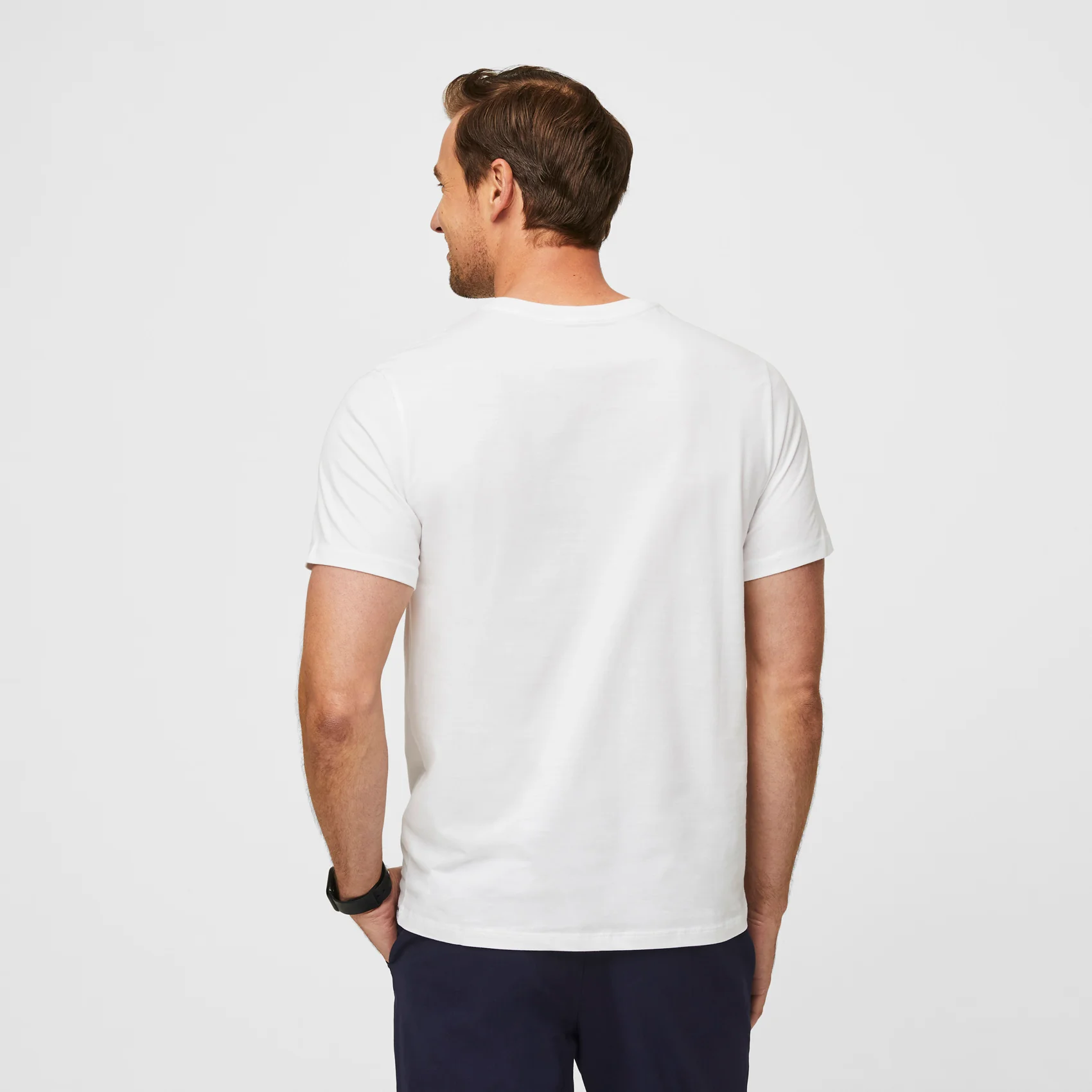 men's White Veterinary Student Supersoft - Shortsleeve Underscrub