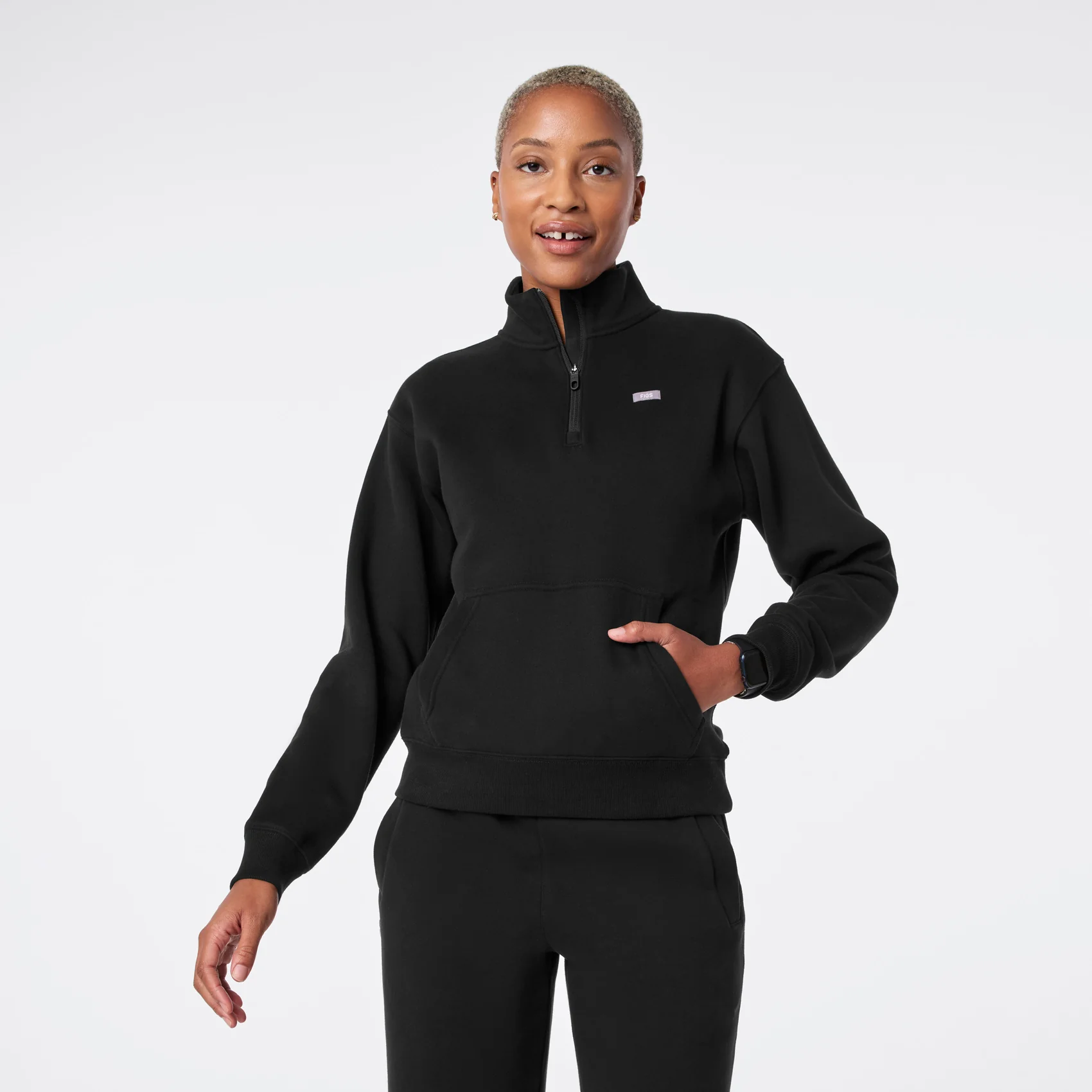 24389-women-s-black-off-shift-14-zip-sweatshirttm-1.webp women's Black Off-Shift ¼ Zip - Sweatshirt™