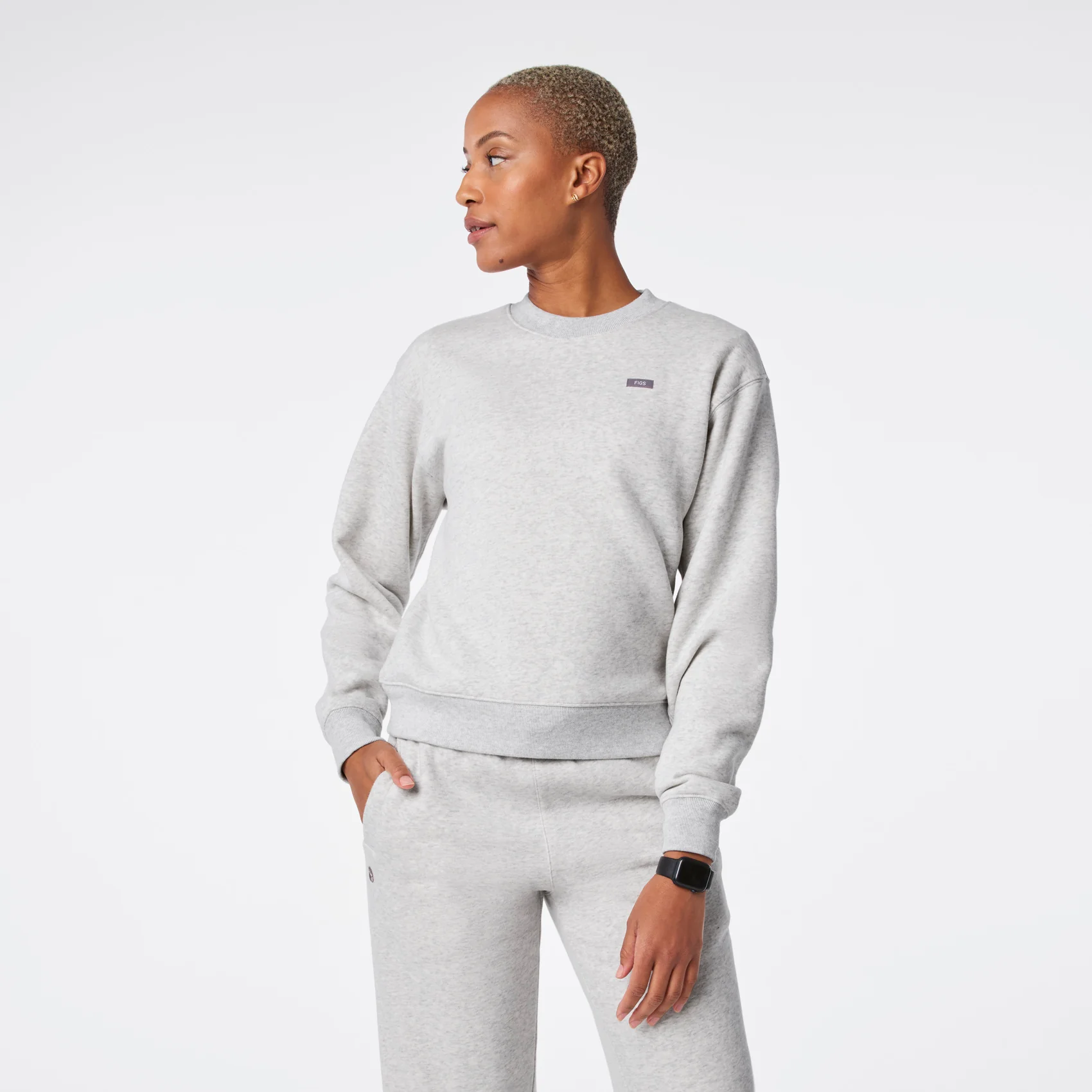 24459-women-s-heather-grey-off-shift-relaxed-crewneck-sweatshirttm-1.webp women's Heather Grey Off-Shift Relaxed - Crewneck Sweatshirt™