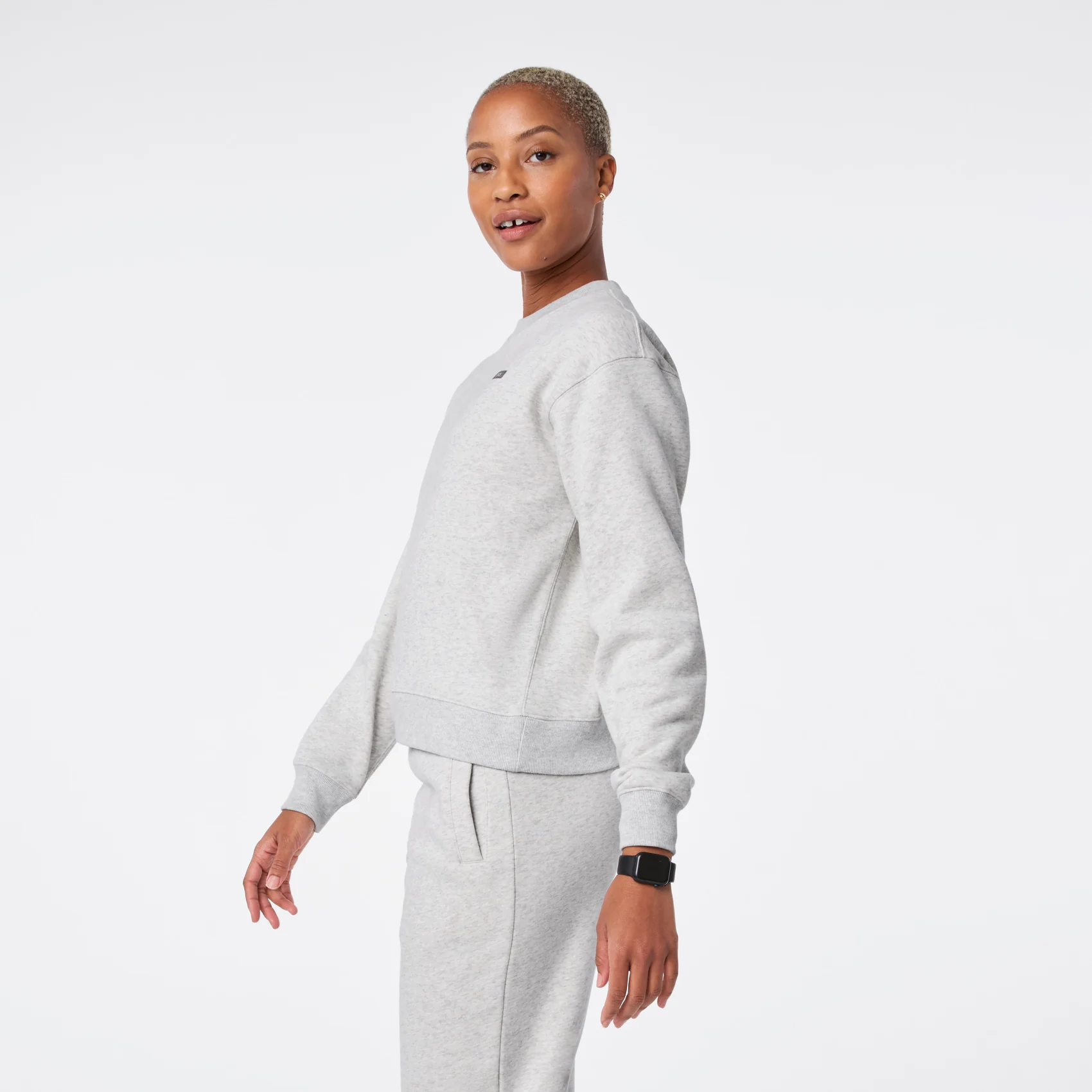 24459-women-s-heather-grey-off-shift-relaxed-crewneck-sweatshirttm-3.webp women's Heather Grey Off-Shift Relaxed - Crewneck Sweatshirt™