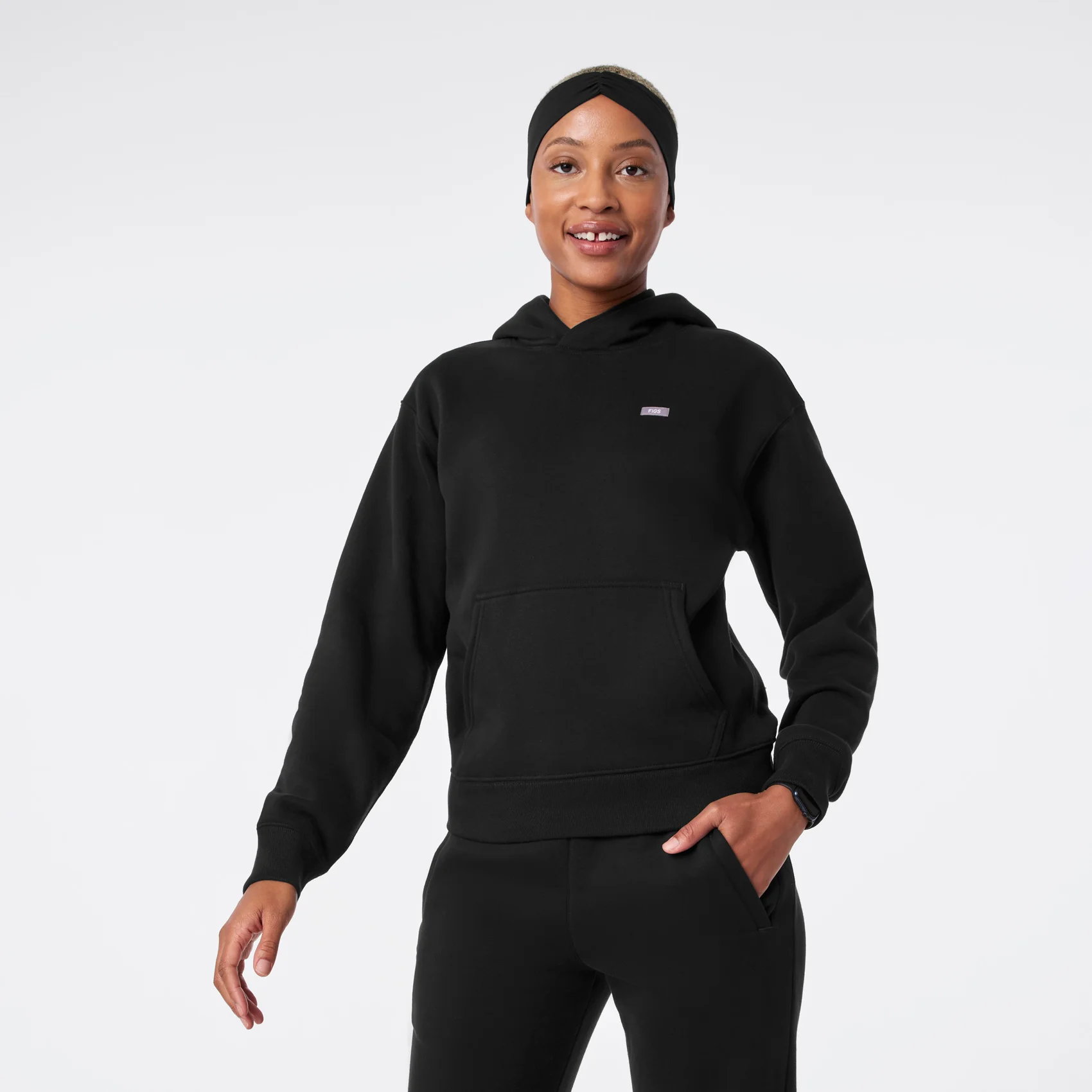 women's Black Off-Shift - Hoodie Sweatshirt™