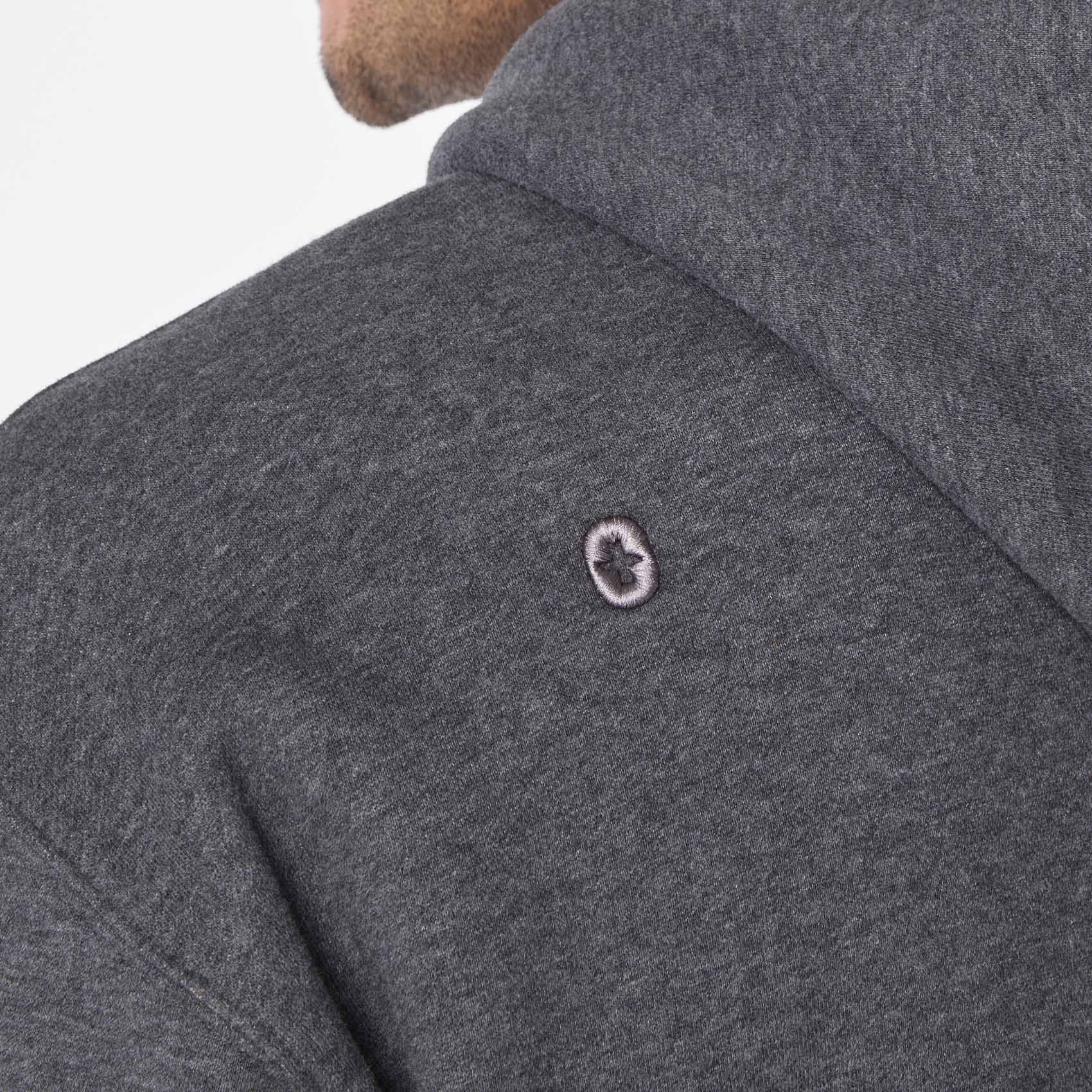 men's Charcoal Heather Grey Off-Shift - Hoodie Sweatshirt™
