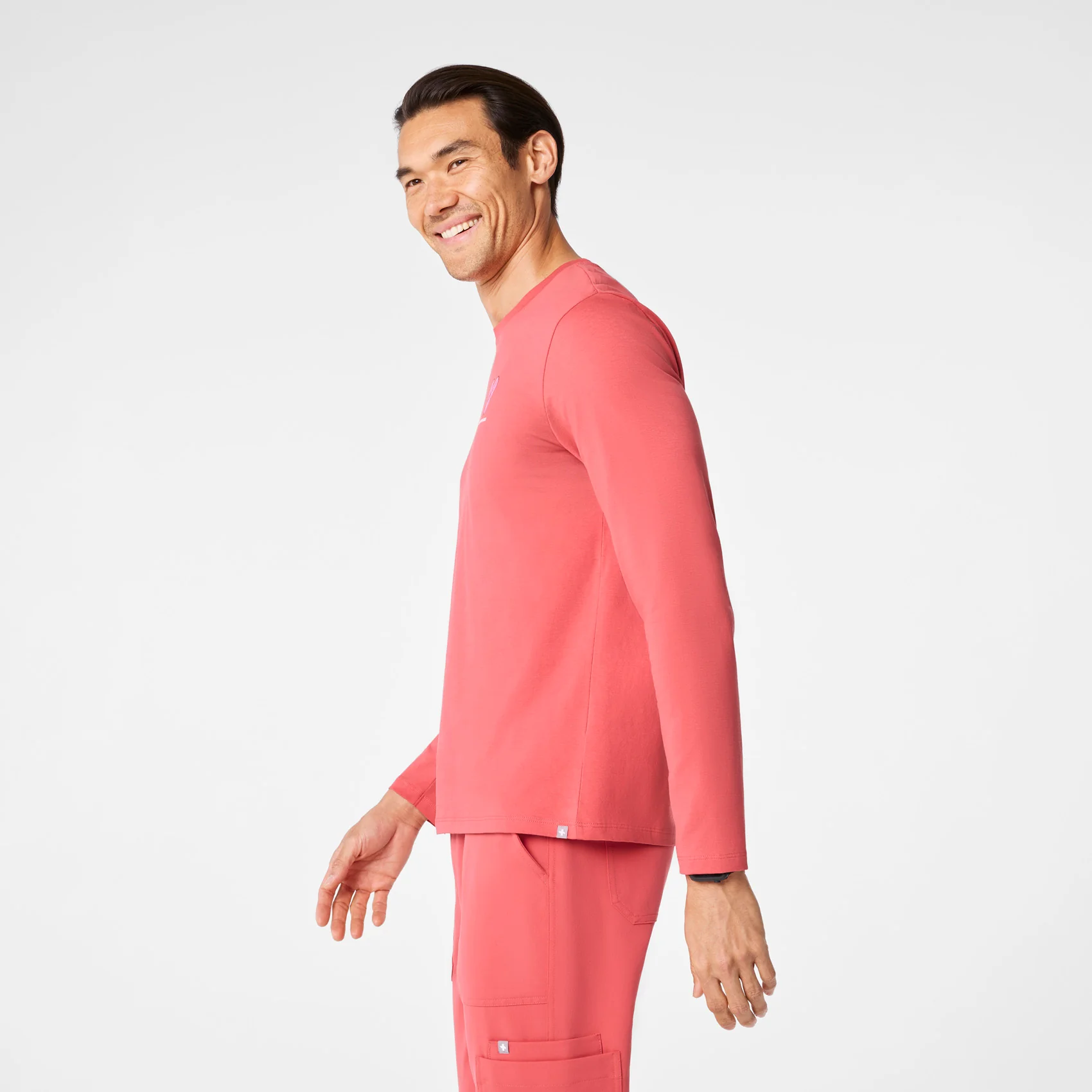 men's Pulmonary Pink Love Is The Cure Supersoft - Longsleeve Underscrub