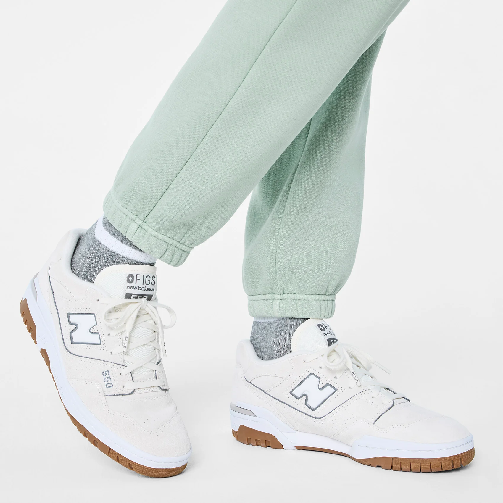 unisex Cream/Optic White FIGS | New Balance 550