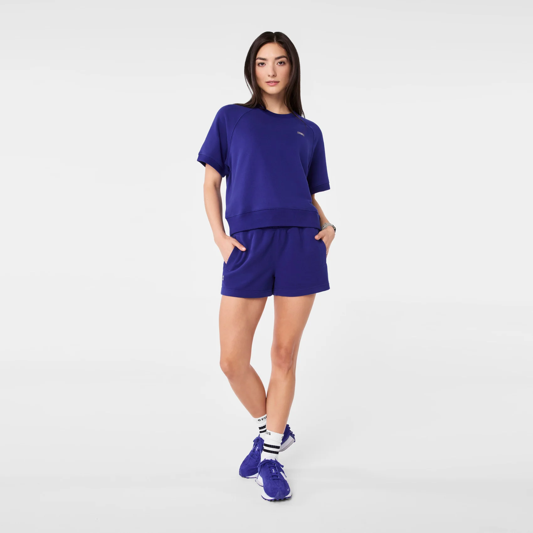 women's Deep Royal Blue Off-Shift - Shortsleeve Sweatshirt™