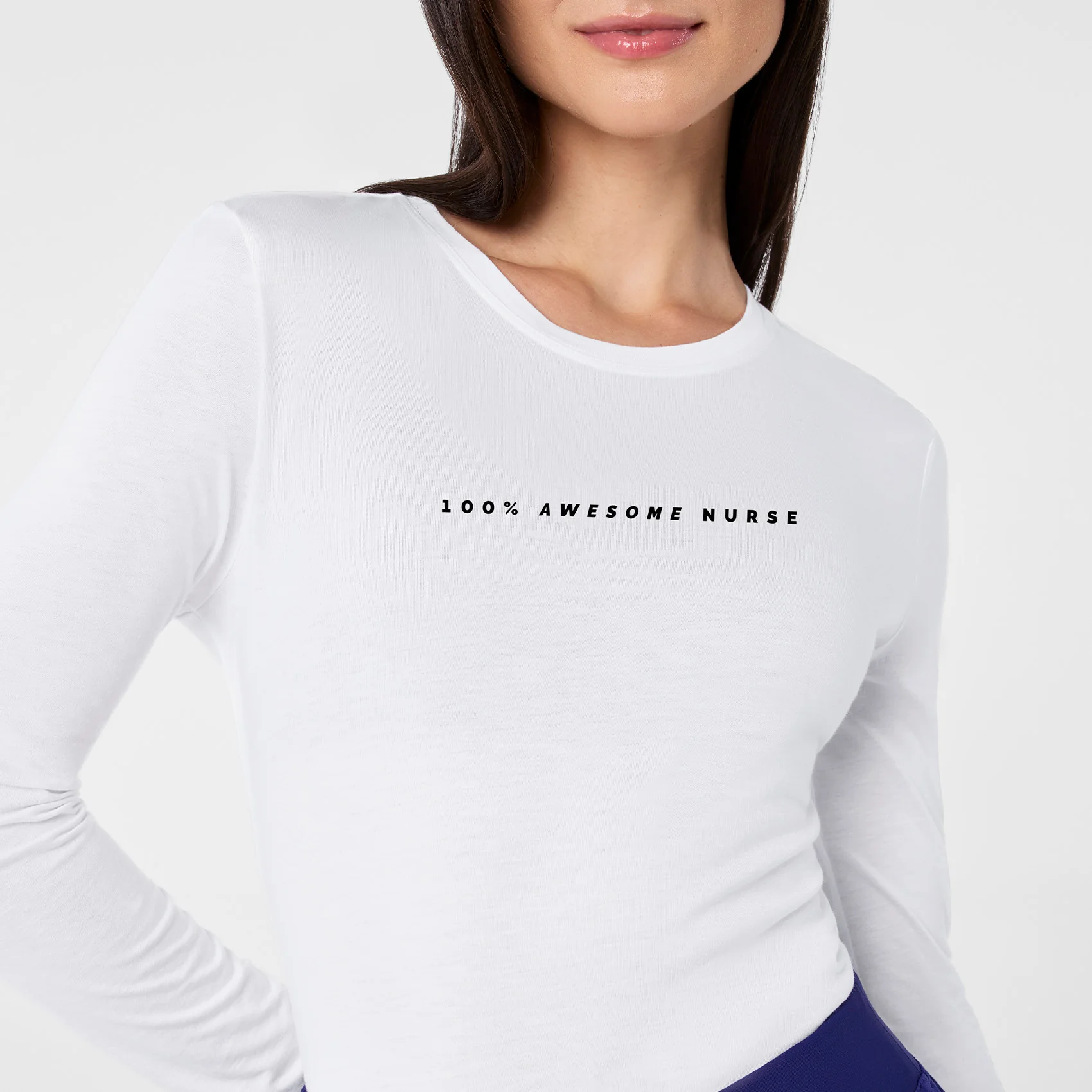 25336-women-s-optic-white-100-awesome-supersoft-longsleeve-underscrub-2.webp women's Optic White 100% Awesome Supersoft - Longsleeve Underscrub