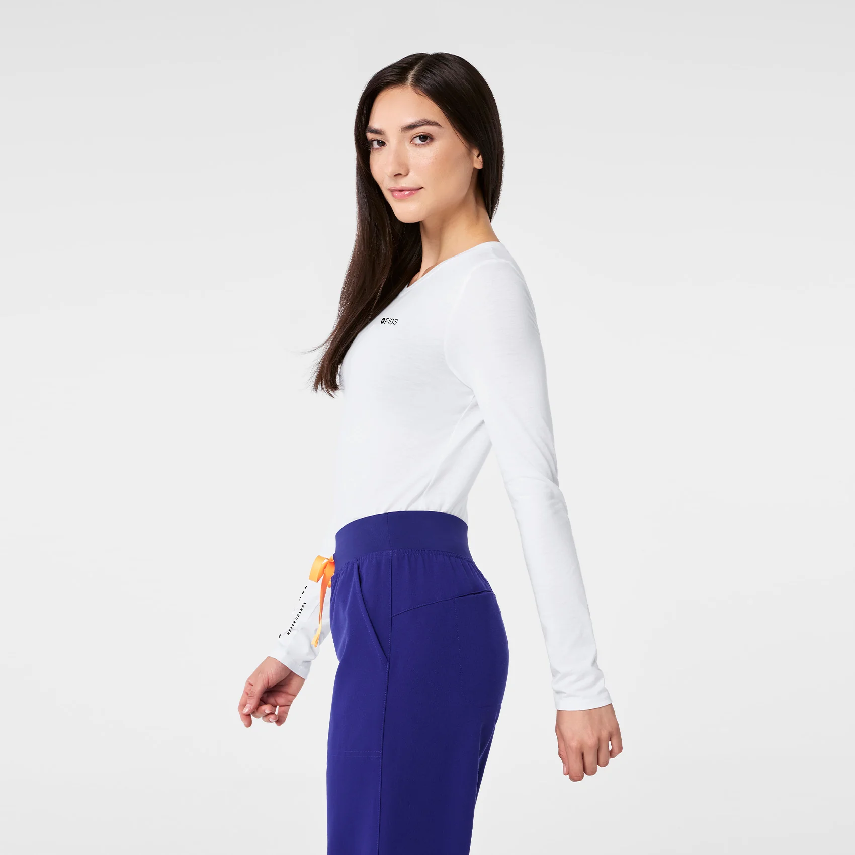 women's Optic White I Am A Nurse Supersoft - Longsleeve Underscrub