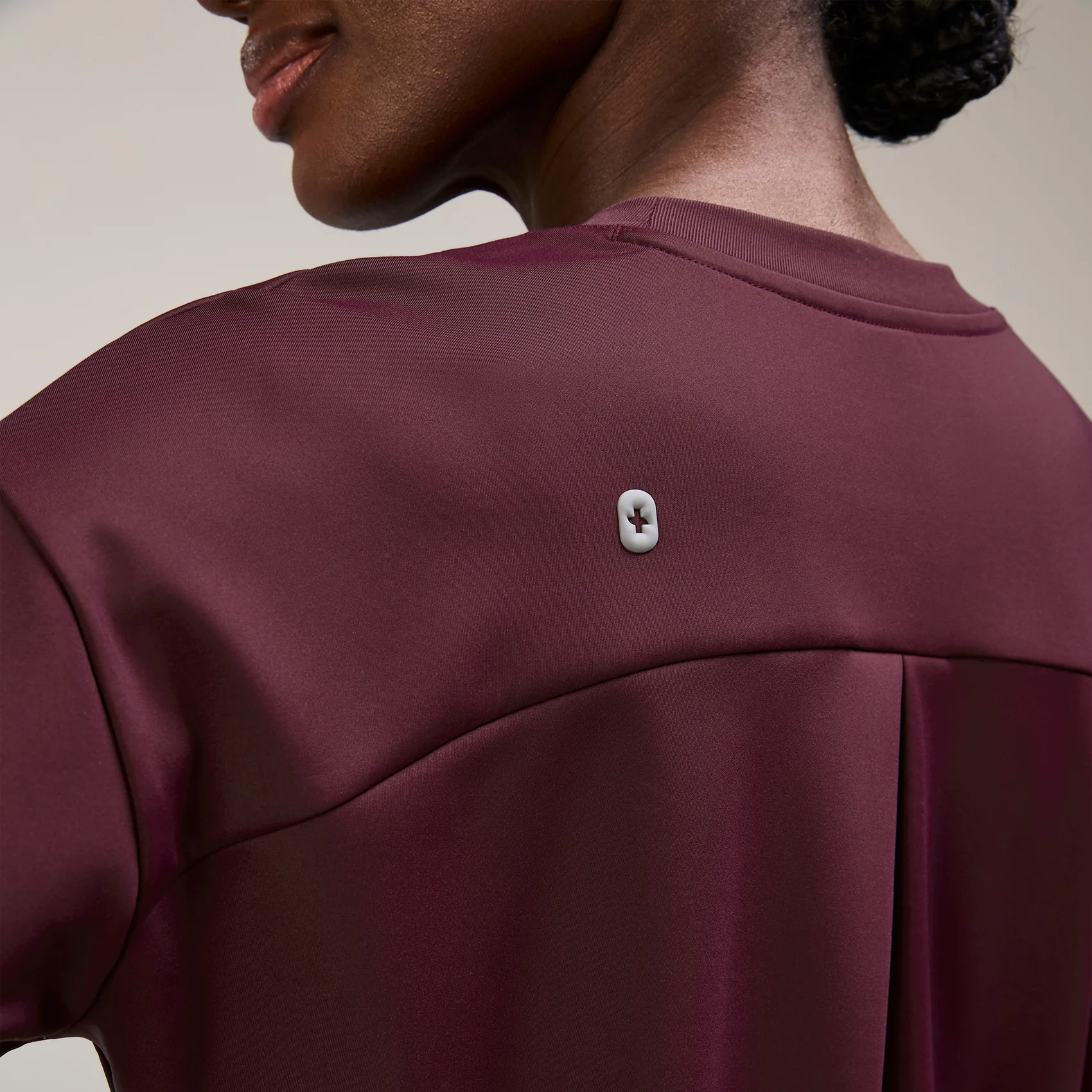women's Burgundy Cornelia FORMx Crewneck - Scrub Top™