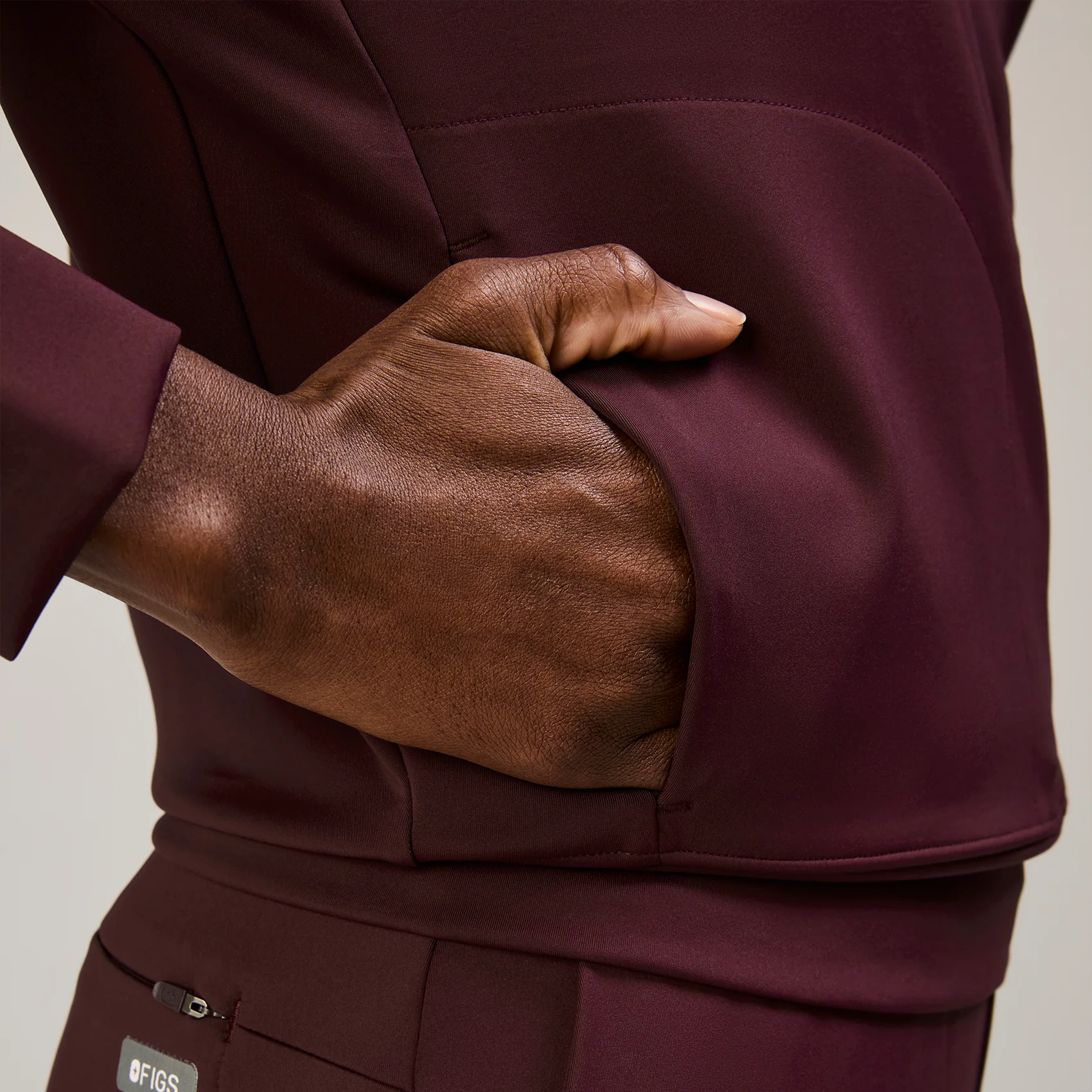 women's Burgundy Cornelia FORMx Crewneck - Scrub Top™