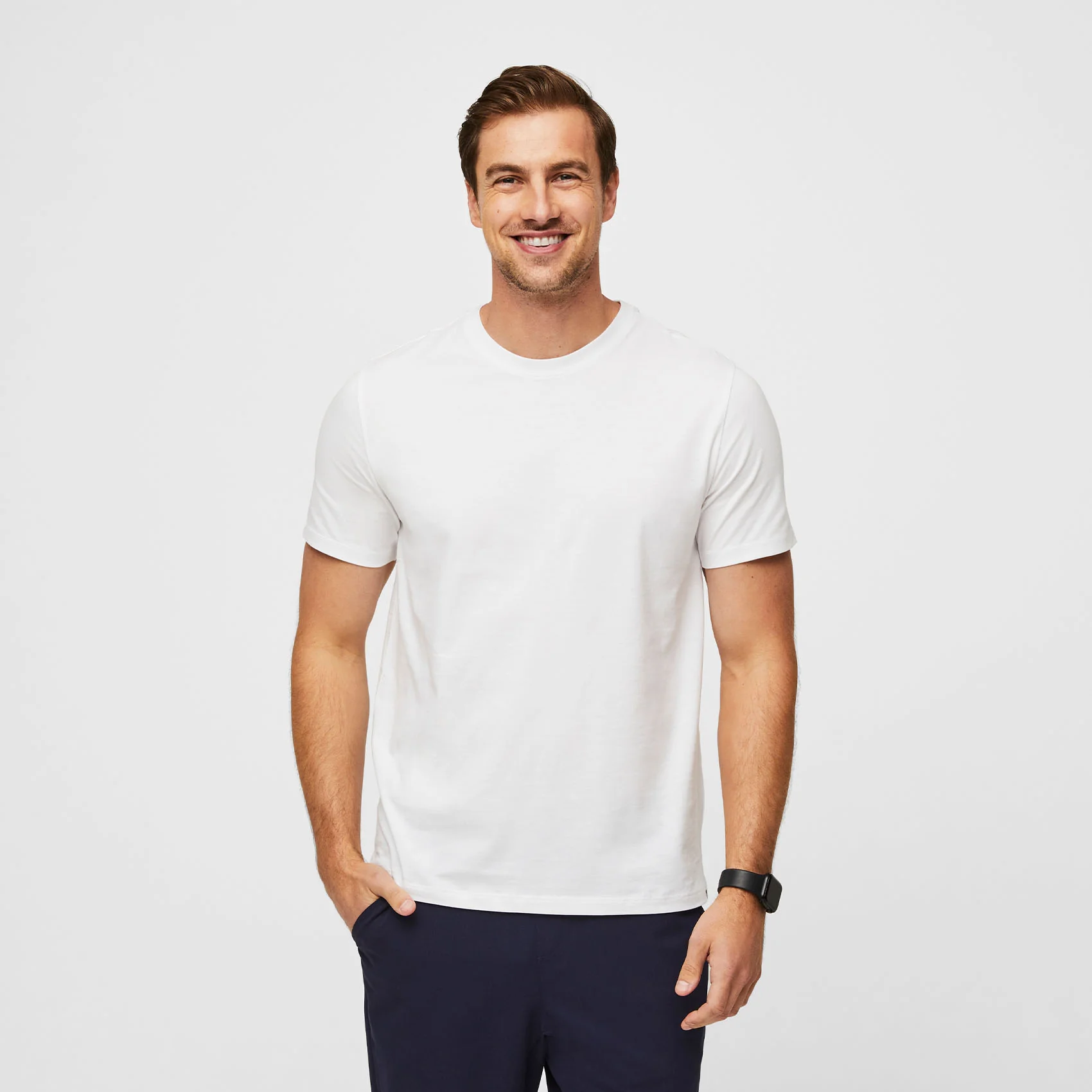 Men's White Supersoft - Shortsleeve Underscrub