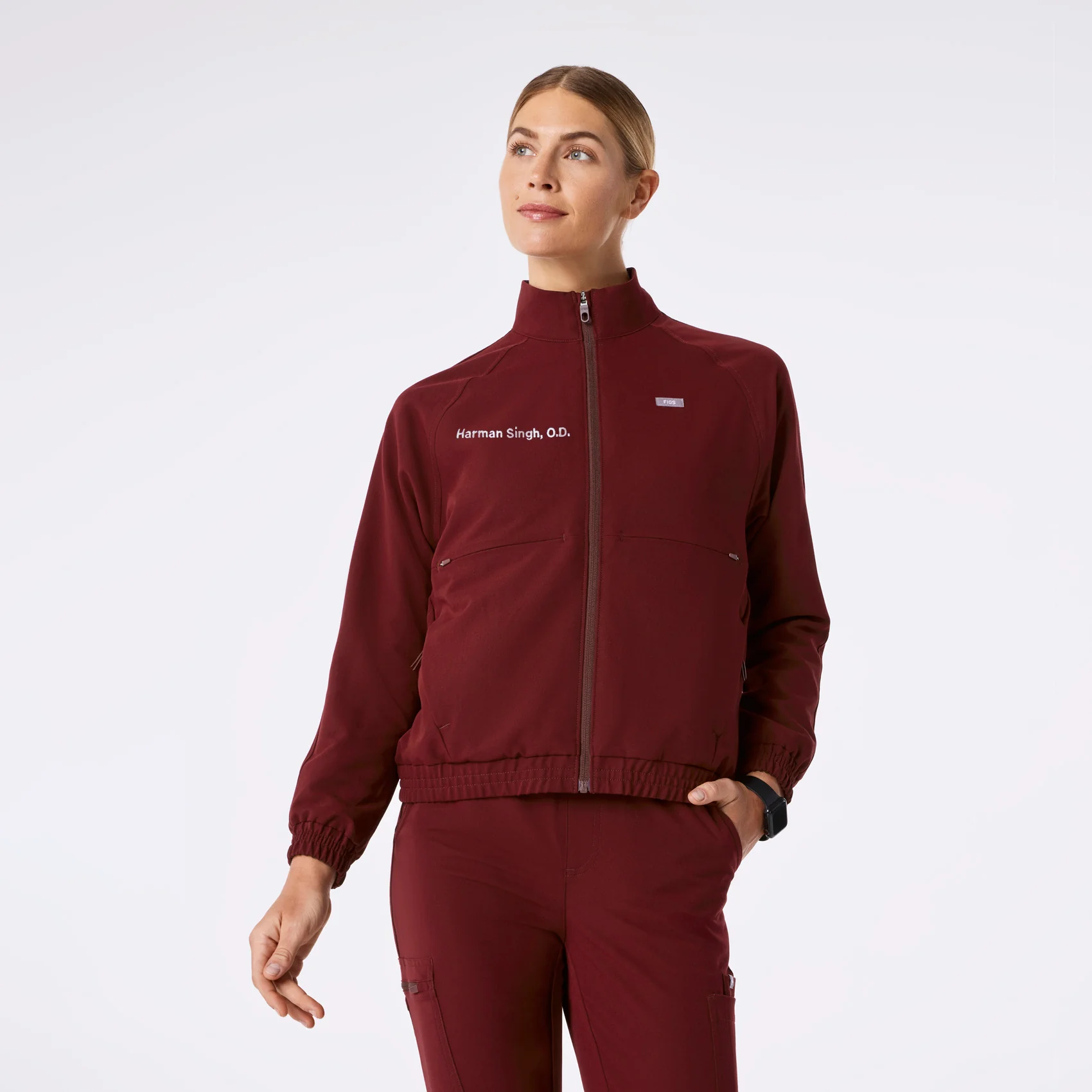 2629-women-s-burgundy-sydney-scrub-jacket-1.webp women's Burgundy Sydney - Scrub Jacket