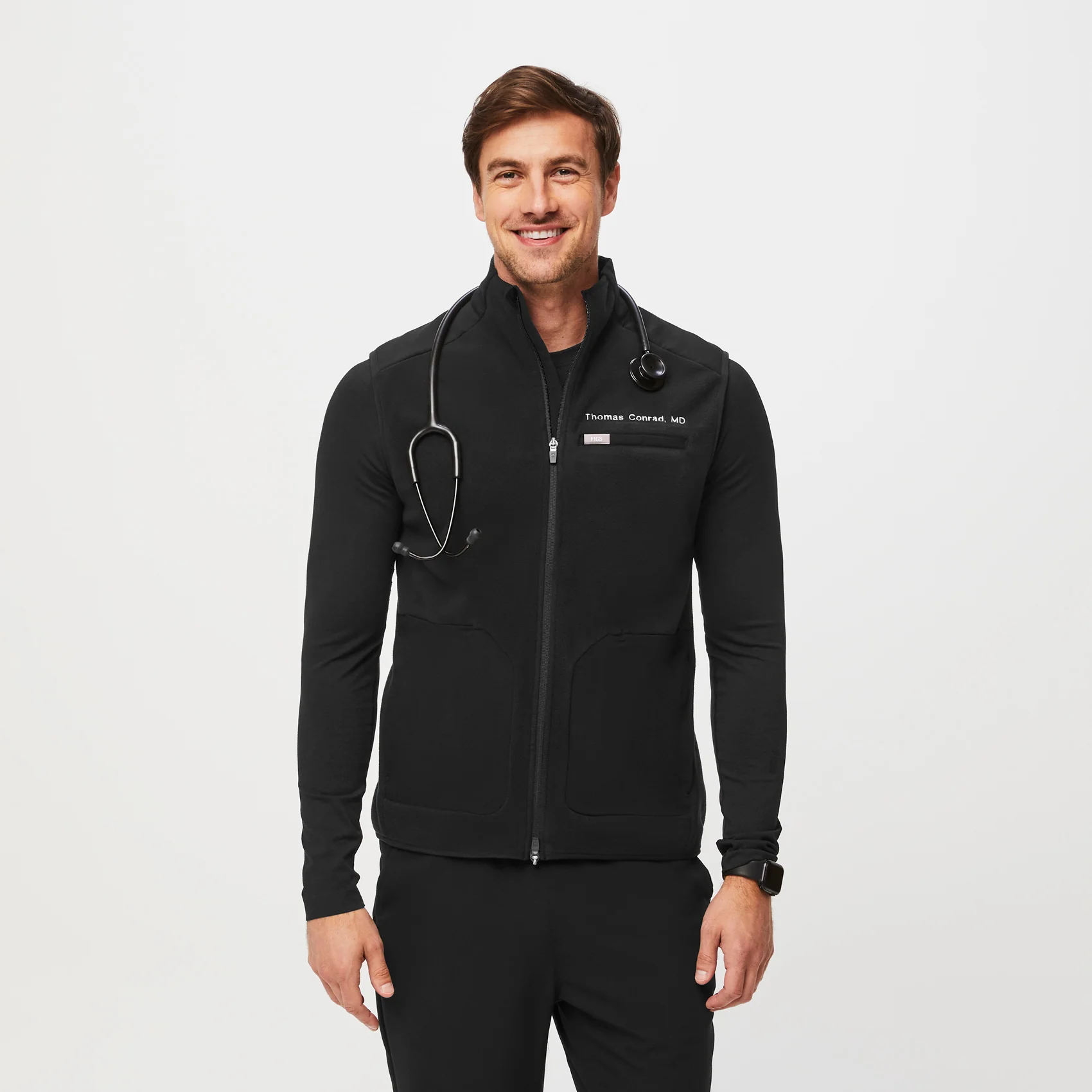 men's Black On-Shift™ - Fleece Vest (3XL-6XL)