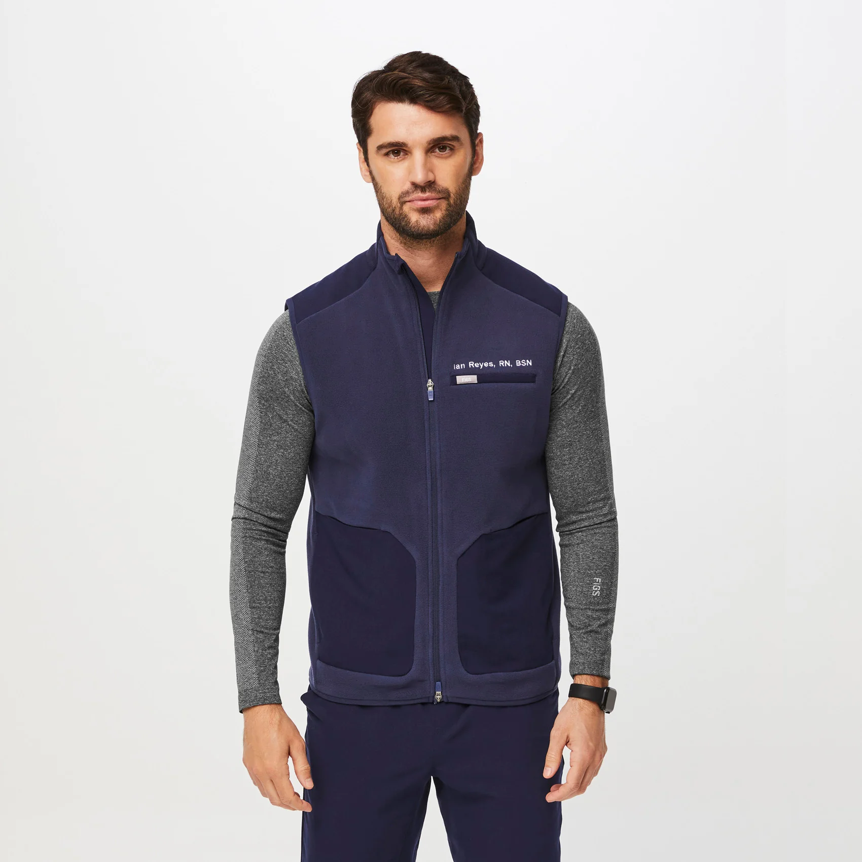 men's Navy On-Shift™ - Fleece Vest (3XL-6XL)