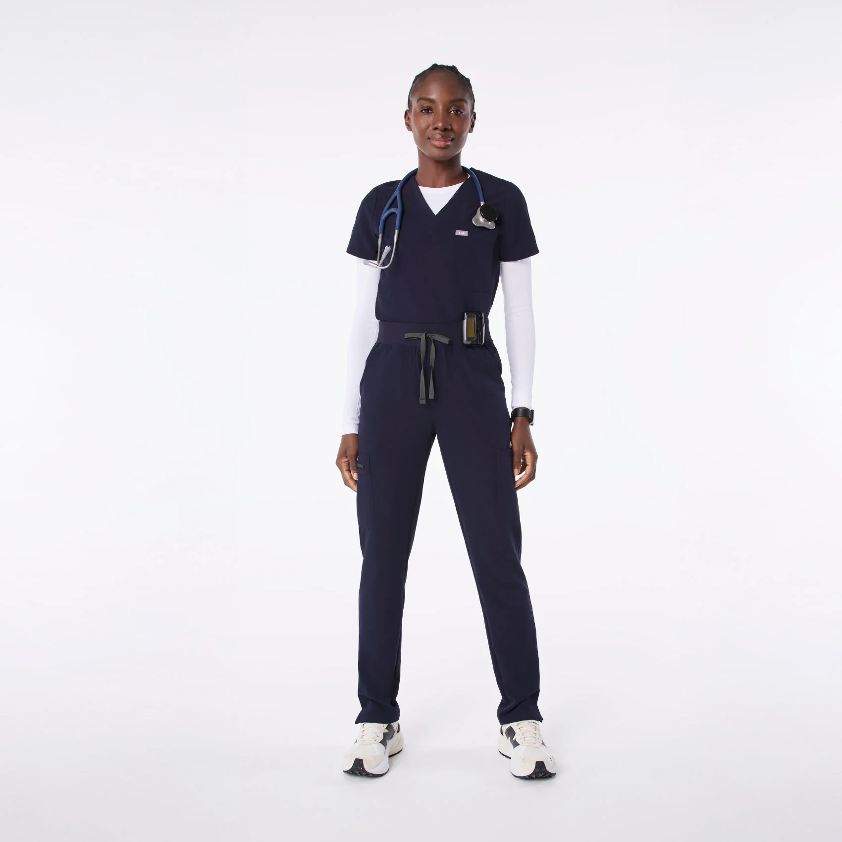women's White Salta Seamless Cropped - Longsleeve Underscrub