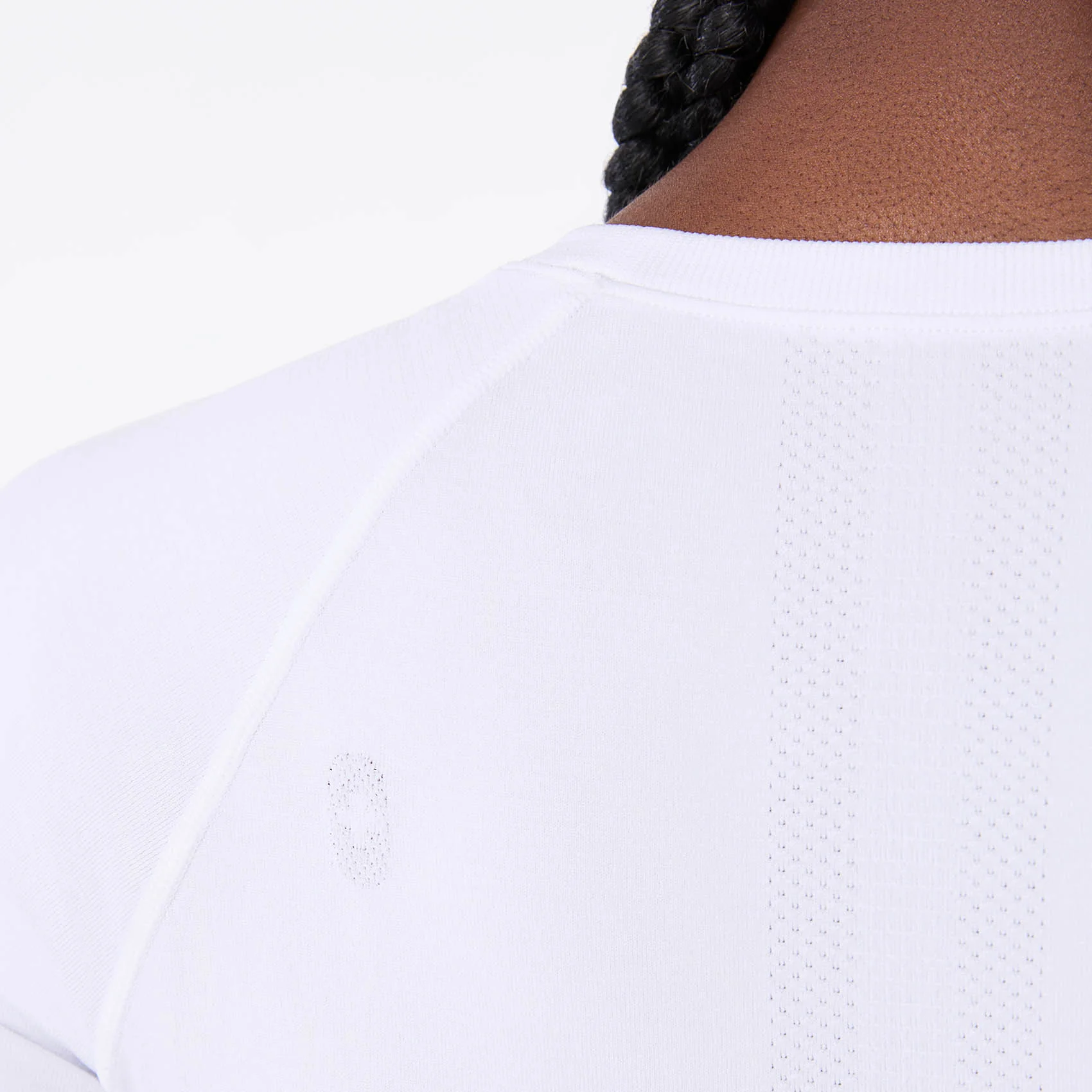 women's White Salta Seamless Cropped - Longsleeve Underscrub