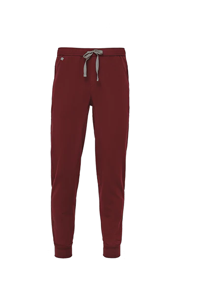 Men's Burgundy Tansen™ - Short Jogger Scrub Pants