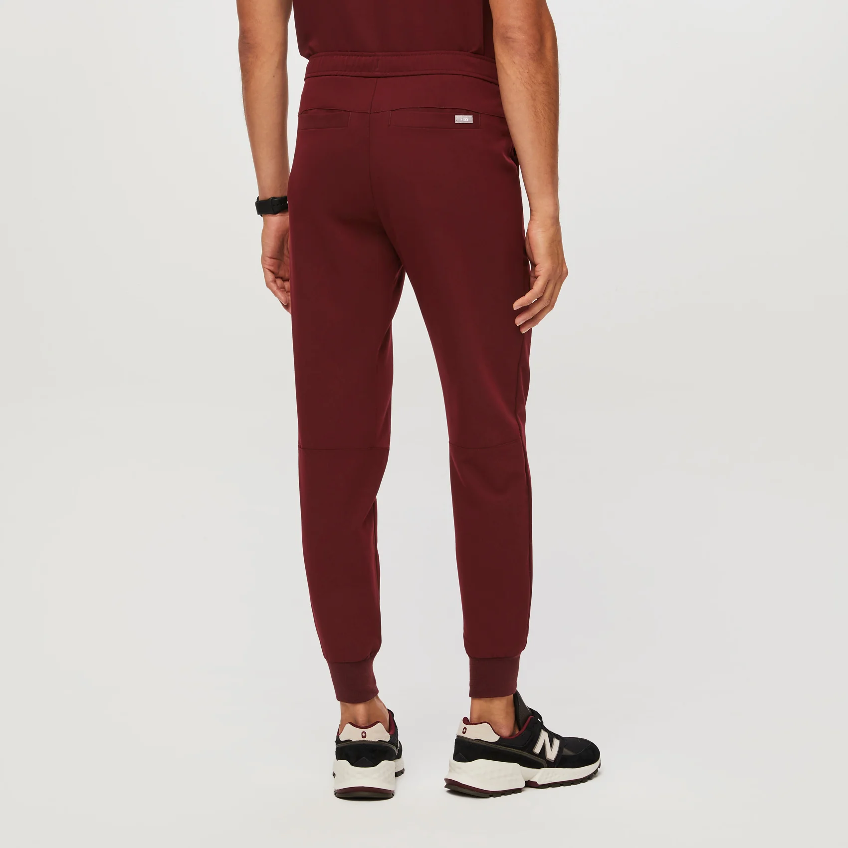 Men's Burgundy Tansen™ - Short Jogger Scrub Pants