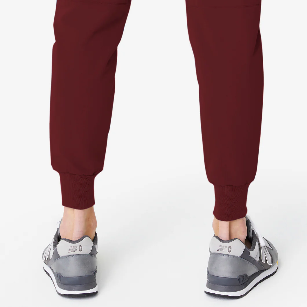 Men's Burgundy Tansen™ - Short Jogger Scrub Pants