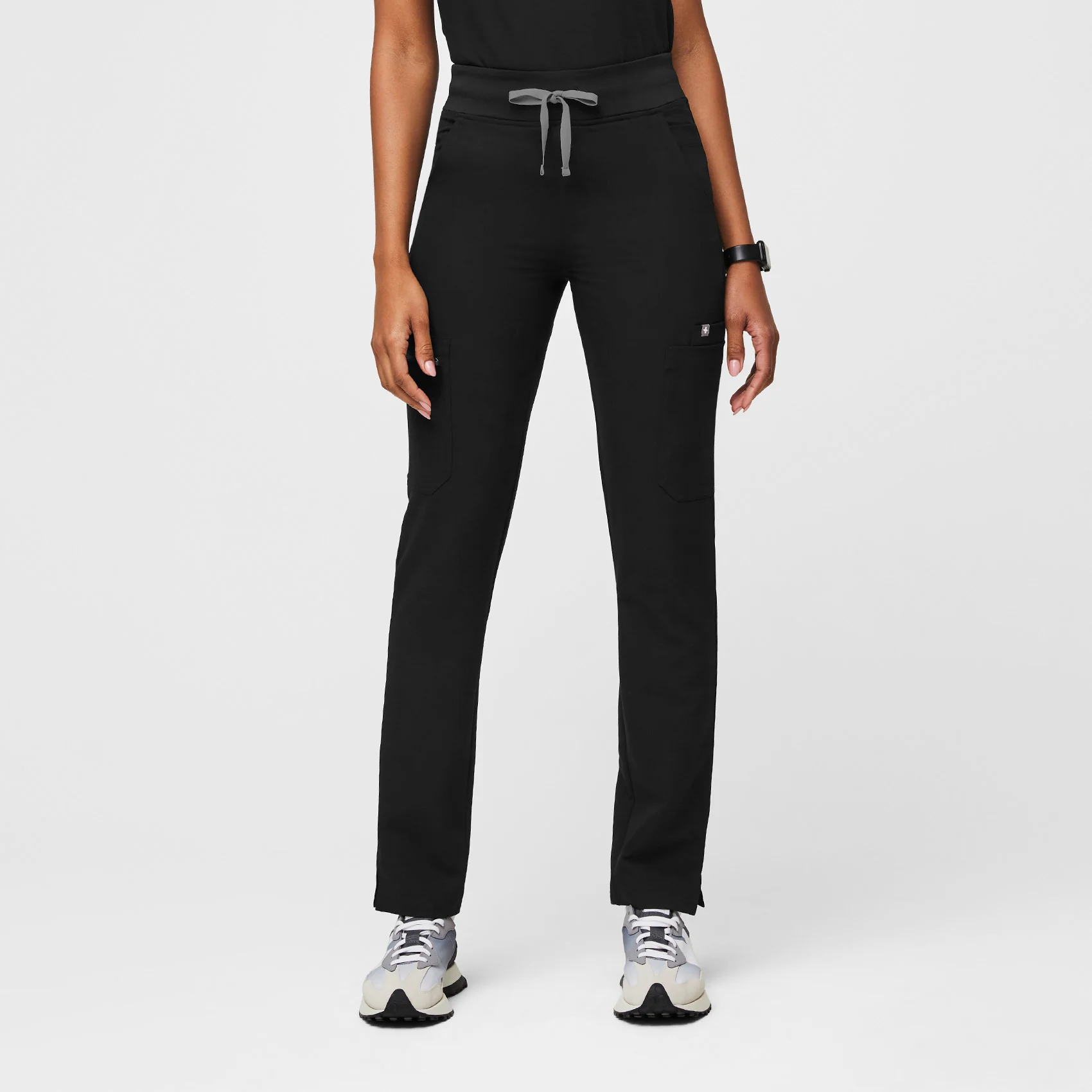 women's Black Yola™ High Waisted 2.0 - Petite Skinny Scrub Pants