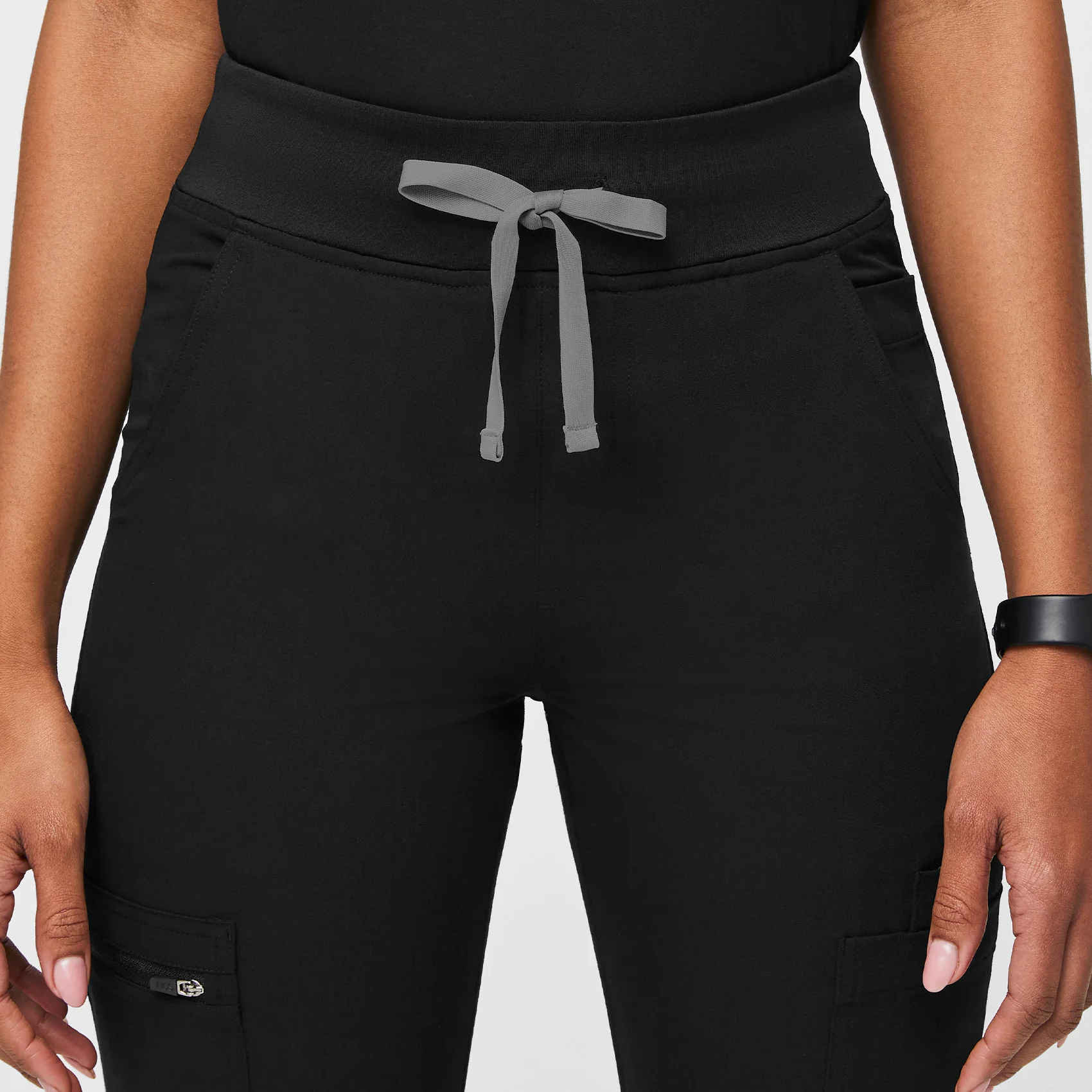 women's Black Yola™ High Waisted 2.0 - Petite Skinny Scrub Pants