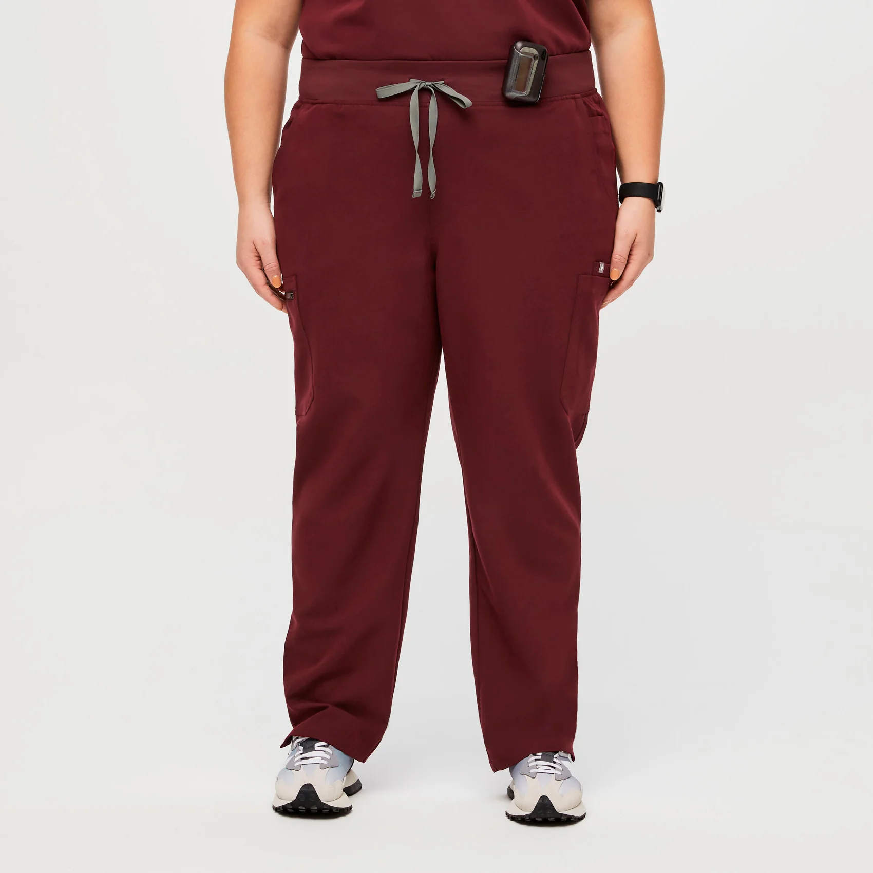 3764-women-s-burgundy-high-waisted-yolatm-skinny-scrub-pants-3xl-6xl-1.webp women's Burgundy High Waisted Yola™ - Skinny Scrub Pants (3XL - 6XL)