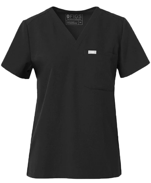 women's Black Catarina™- One-Pocket Scrub Top (3XL - 6XL)