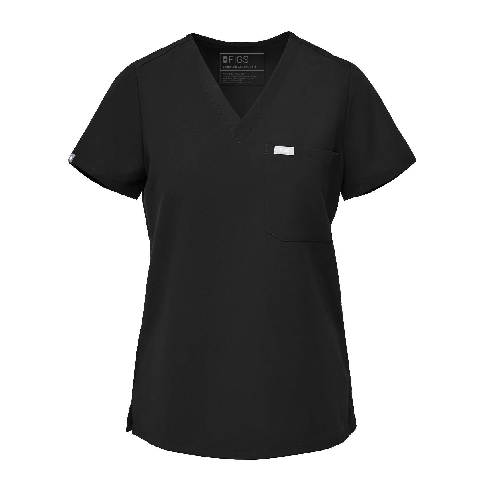 women's Black Catarina™- One-Pocket Scrub Top (3XL - 6XL)