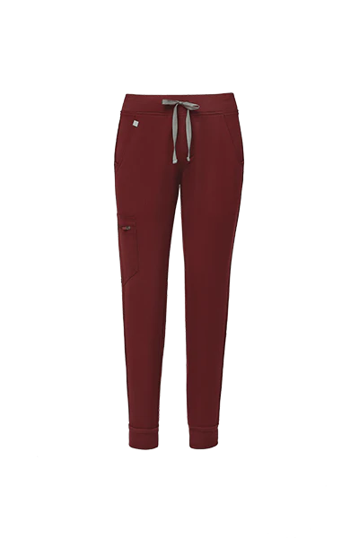 women's Burgundy Zamora™ - Jogger Scrub Pants (3XL - 6XL)