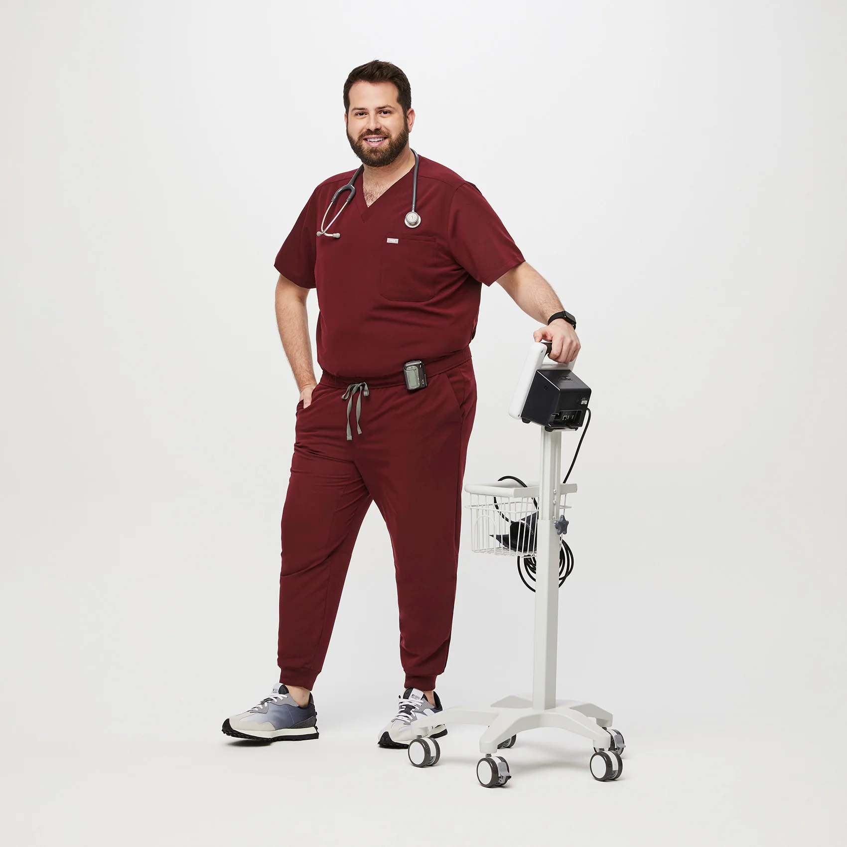 men's Burgundy Tansen™ - Tall Jogger Scrub Pants (3XL - 6XL)