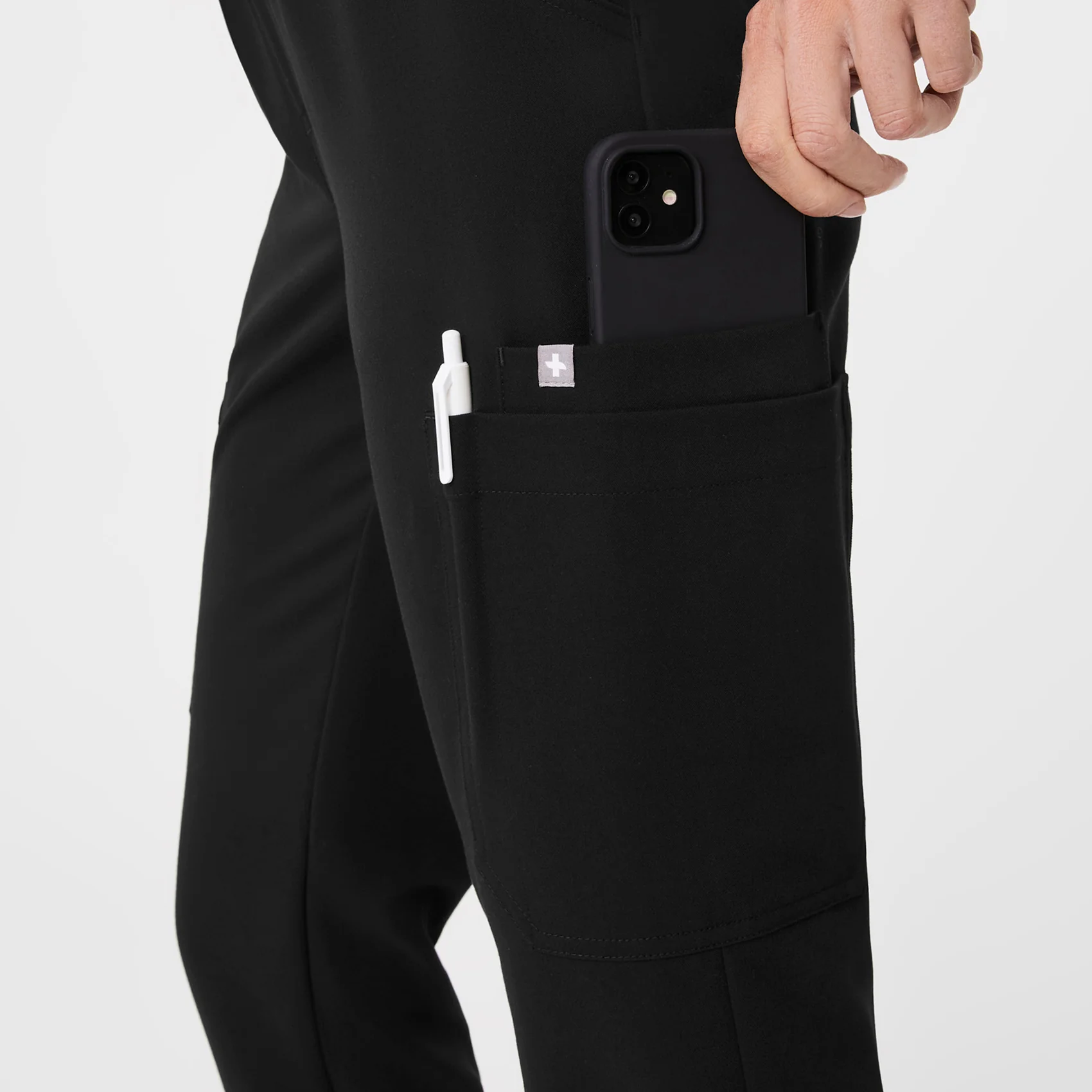 4139-women-s-black-high-waisted-uman-relaxed-petite-jogger-scrub-pants-7.webp women's Black High Waisted Uman Relaxed - Petite Jogger Scrub Pants