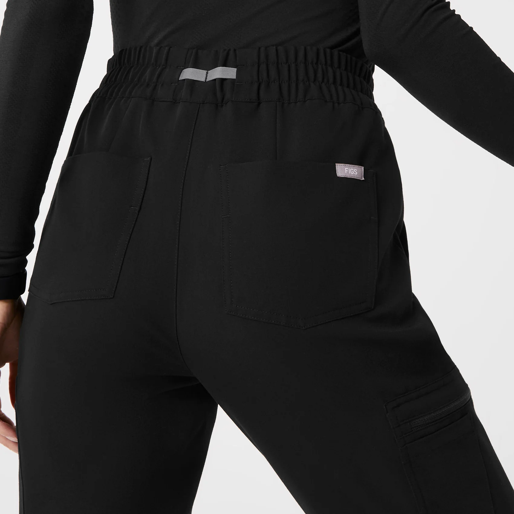 4154-women-s-black-high-waisted-uman-relaxed-tall-jogger-scrub-pants-5.webp women's Black High Waisted Uman Relaxed - Tall Jogger Scrub Pants