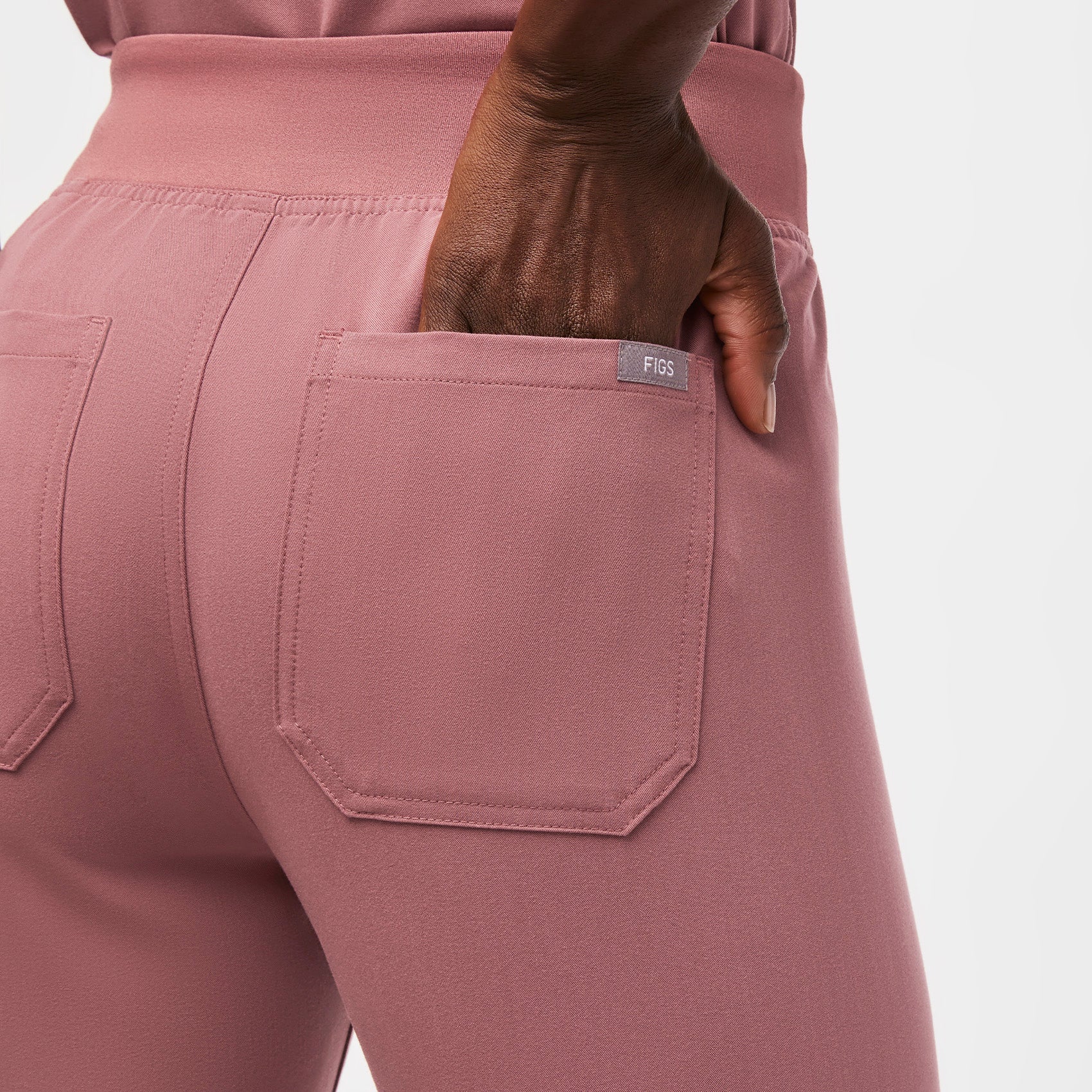 women's Mauve High Waisted Livingston™ - Tall Basic Scrub Pants (3XL - 6XL)