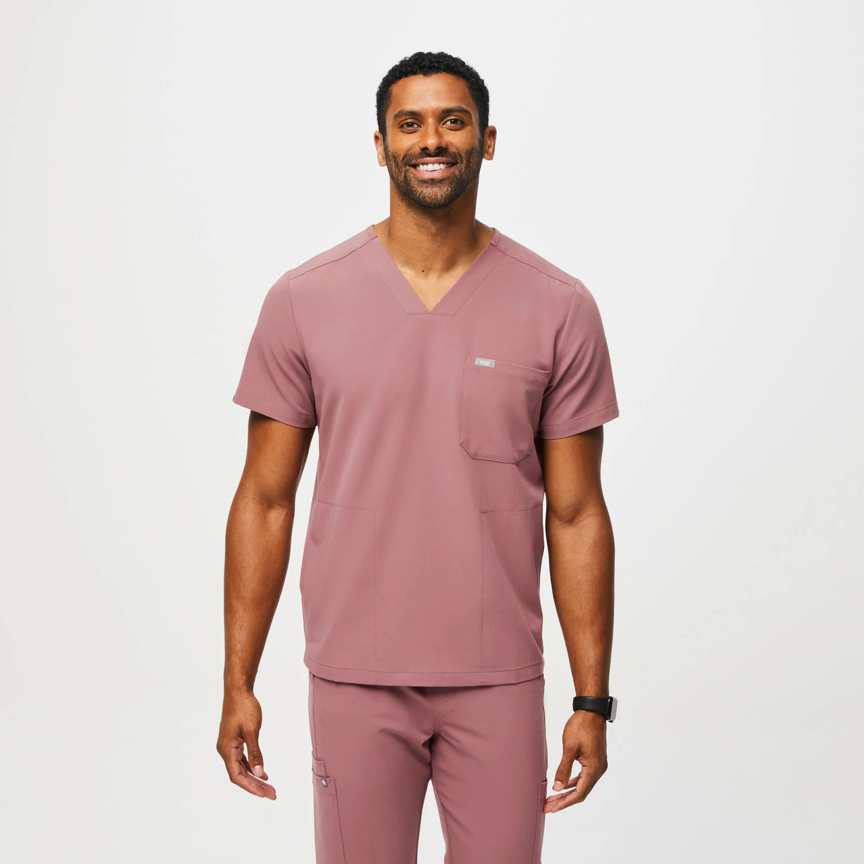 4650-men-s-mauve-chisectm-three-pocket-scrub-top-3xl-6xl-1.webp men's Mauve Chisec™ - Three-Pocket Scrub Top (3XL - 6XL)