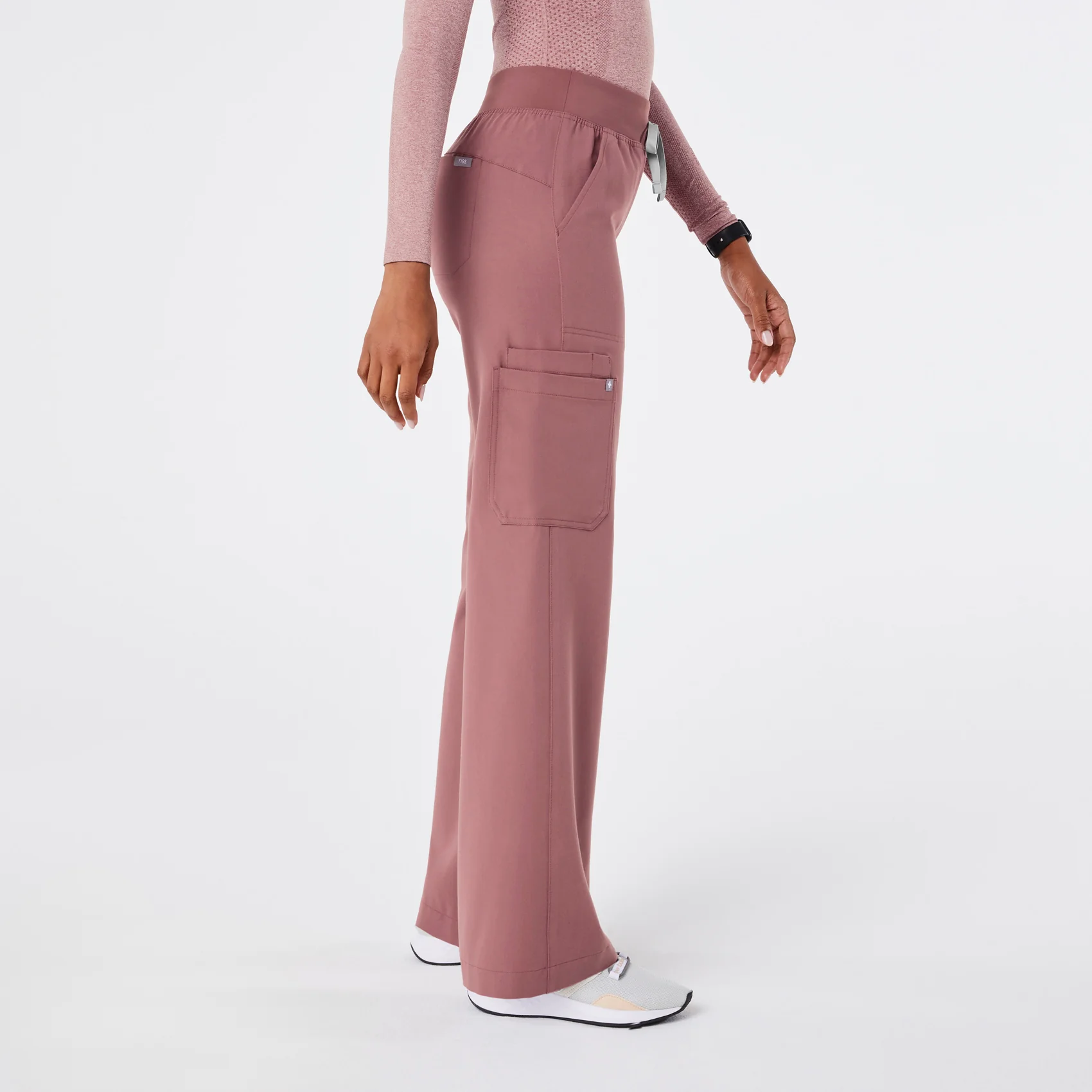 4857-women-s-mauve-high-waisted-isabel-wide-leg-tall-scrub-pant-3.webp women's Mauve High Waisted Isabel Wide Leg - Tall Scrub Pant