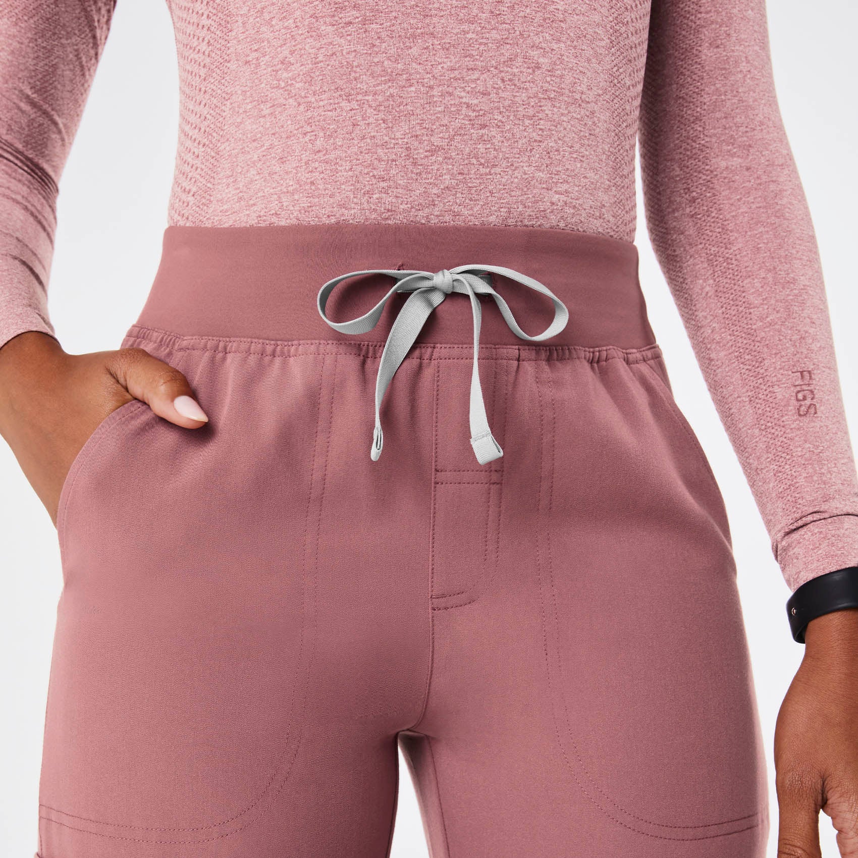 4857-women-s-mauve-high-waisted-isabel-wide-leg-tall-scrub-pant-5.jpg women's Mauve High Waisted Isabel Wide Leg - Tall Scrub Pant
