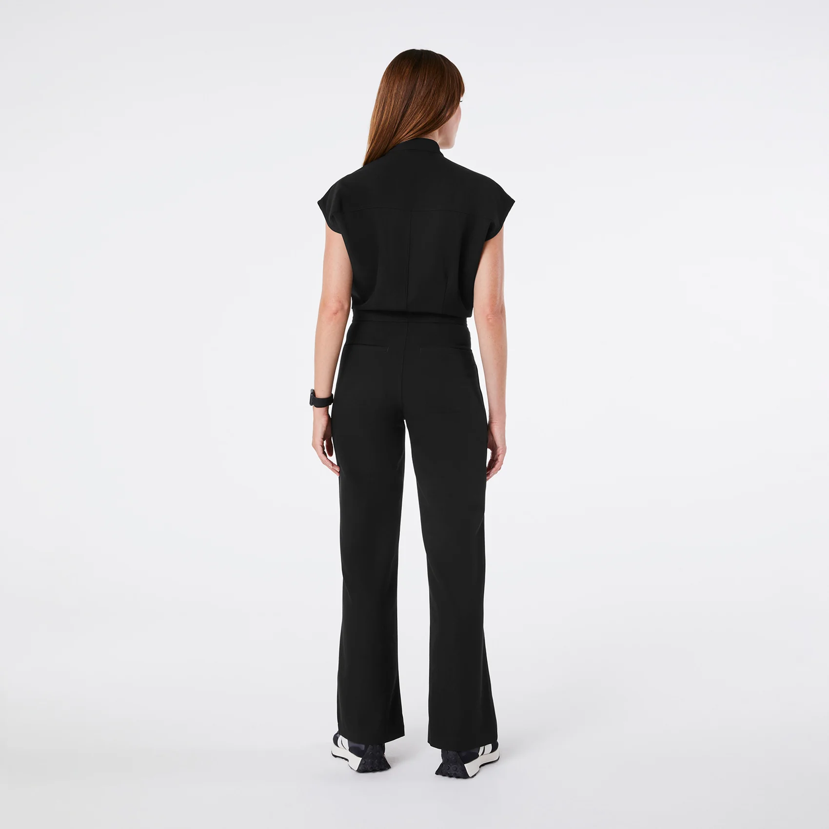 women's Black Rafaela Wide Leg - Tall ScrubJumpsuit™