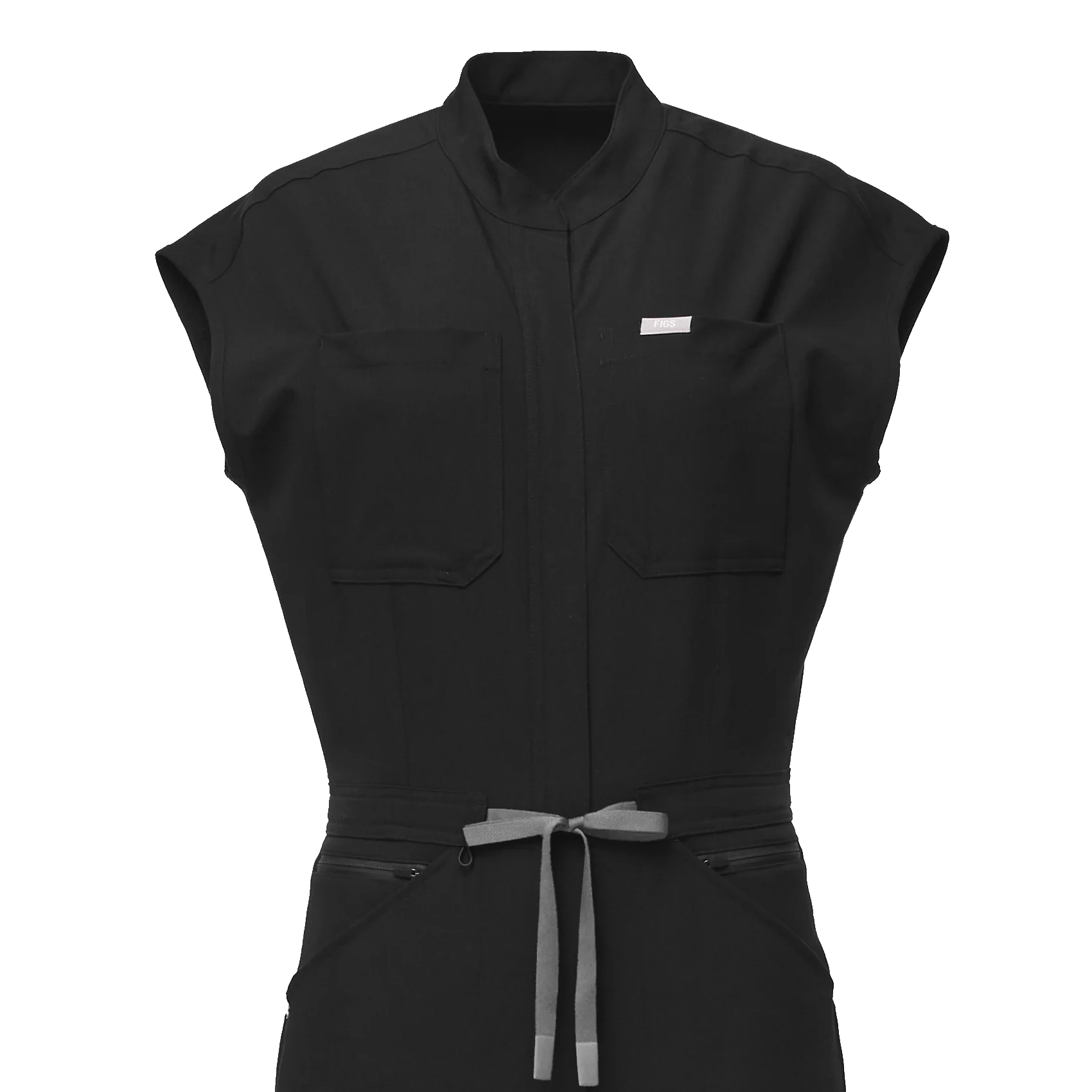 women's Black Rafaela Wide Leg - Tall ScrubJumpsuit™