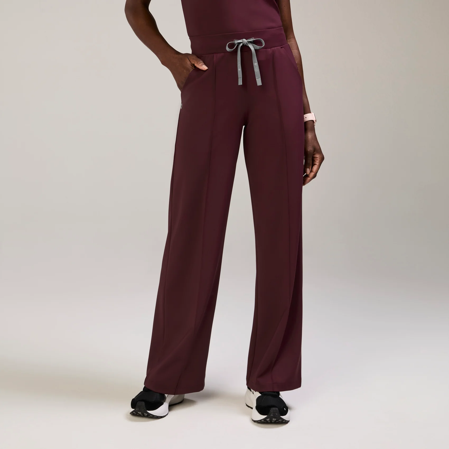 women's Burgundy High Waisted Salina FORMx Wide Leg - Tall Scrub Pant™