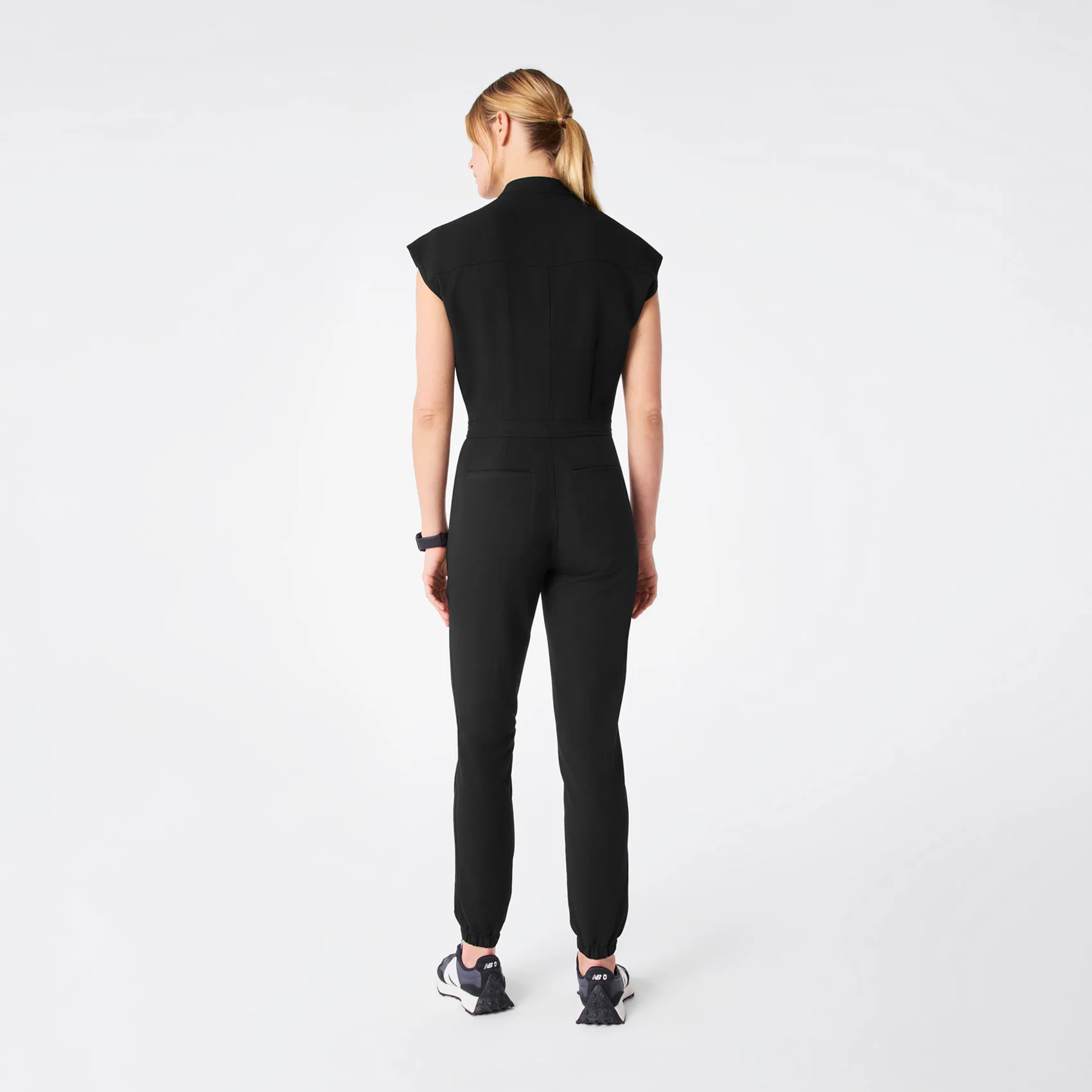 women's Black Rafaela Cargo Jogger - Petite ScrubJumpsuit™