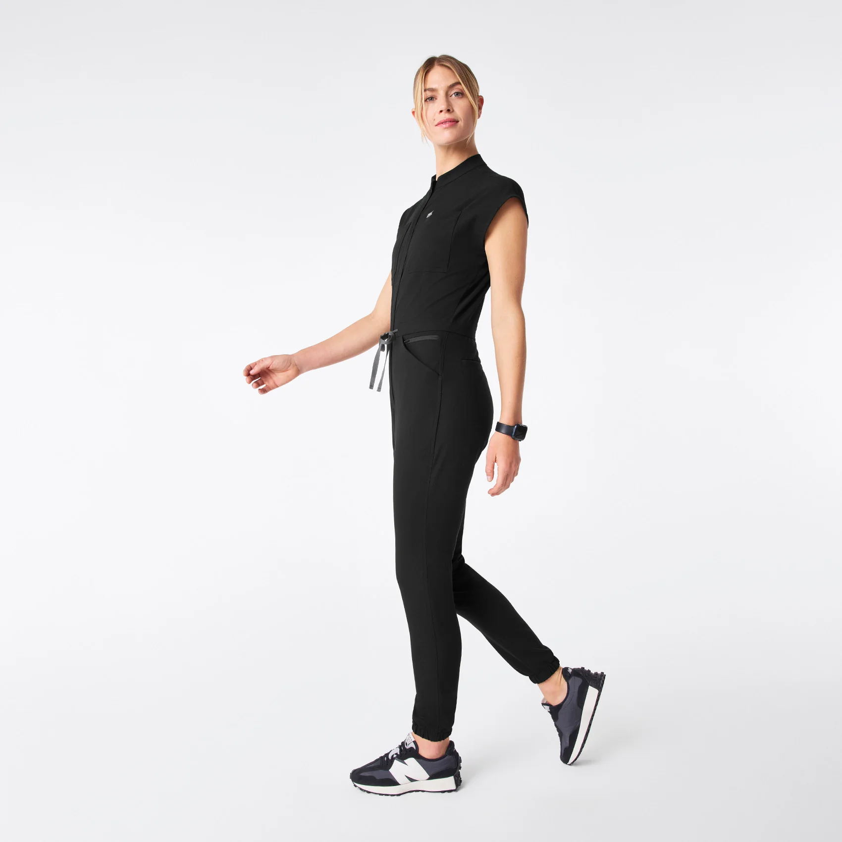 women's Black Rafaela Cargo Jogger - Petite ScrubJumpsuit™