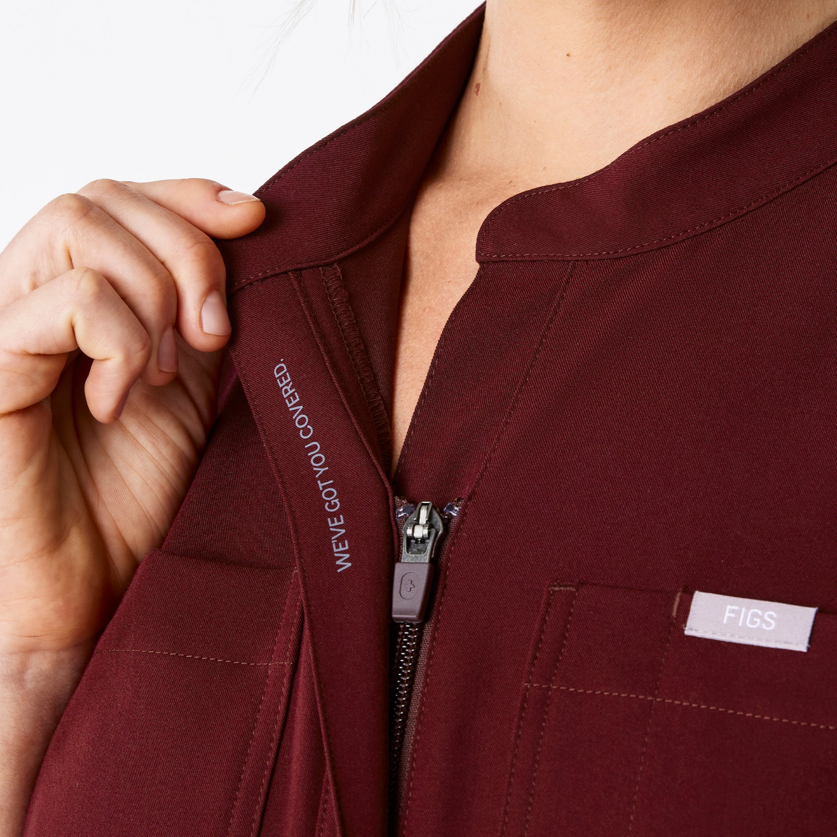 women's Burgundy Rafaela Wide Leg - Tall ScrubJumpsuit™