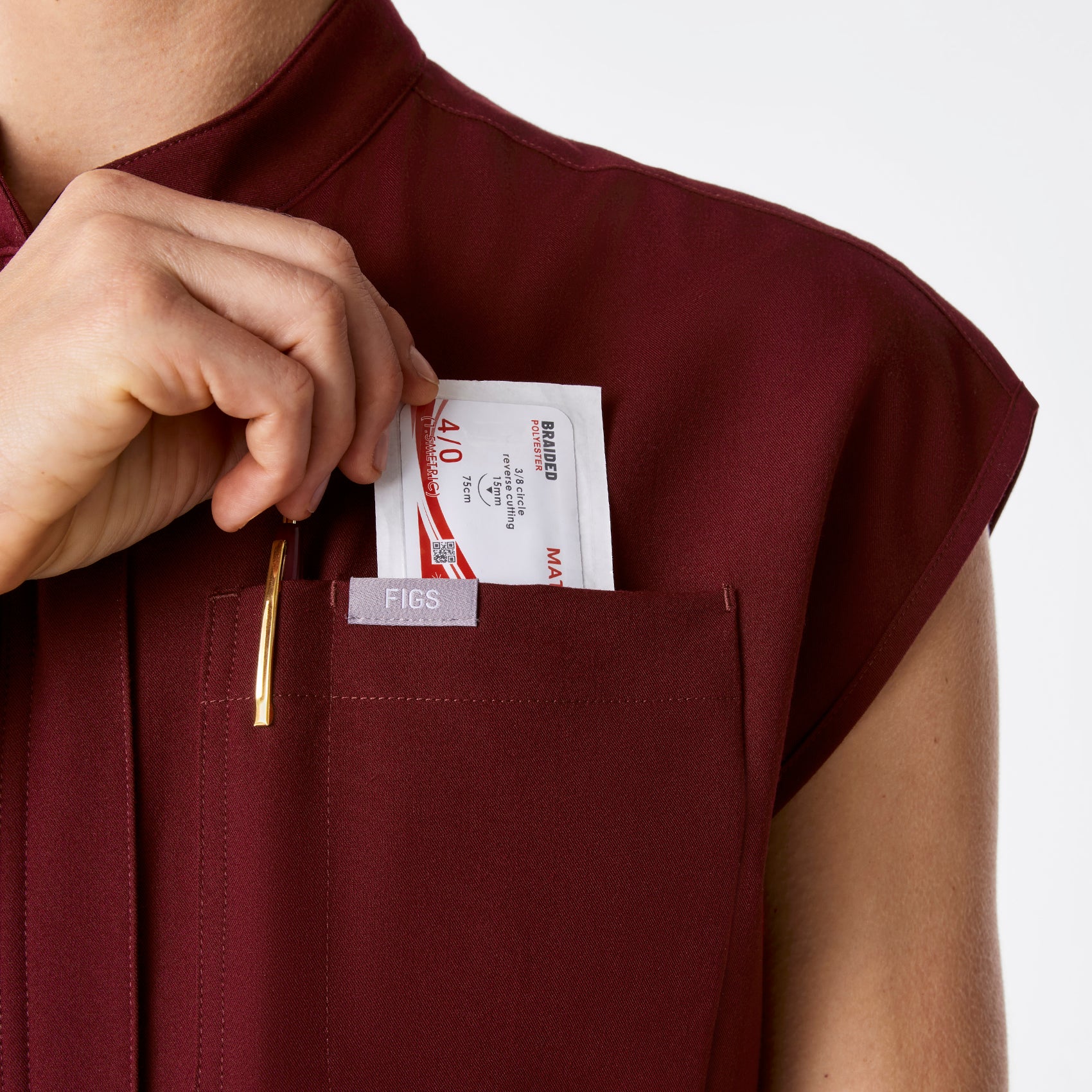 women's Burgundy Rafaela Wide Leg - Tall ScrubJumpsuit™