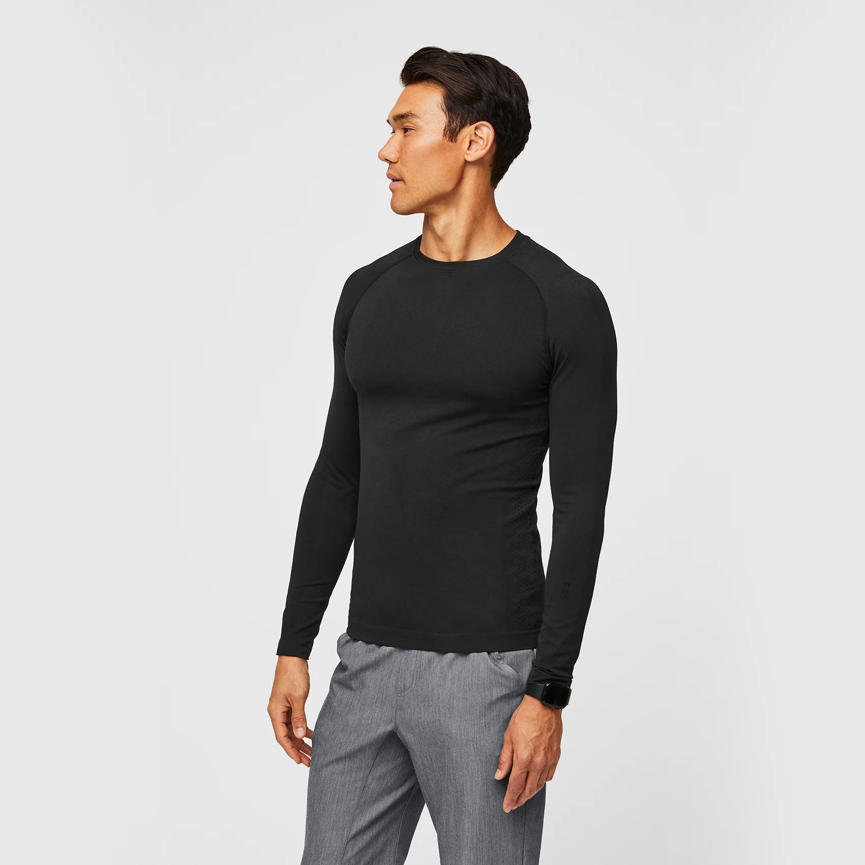 men's Black Makato Seamless - Longsleeve Underscrub (3XL-6XL)